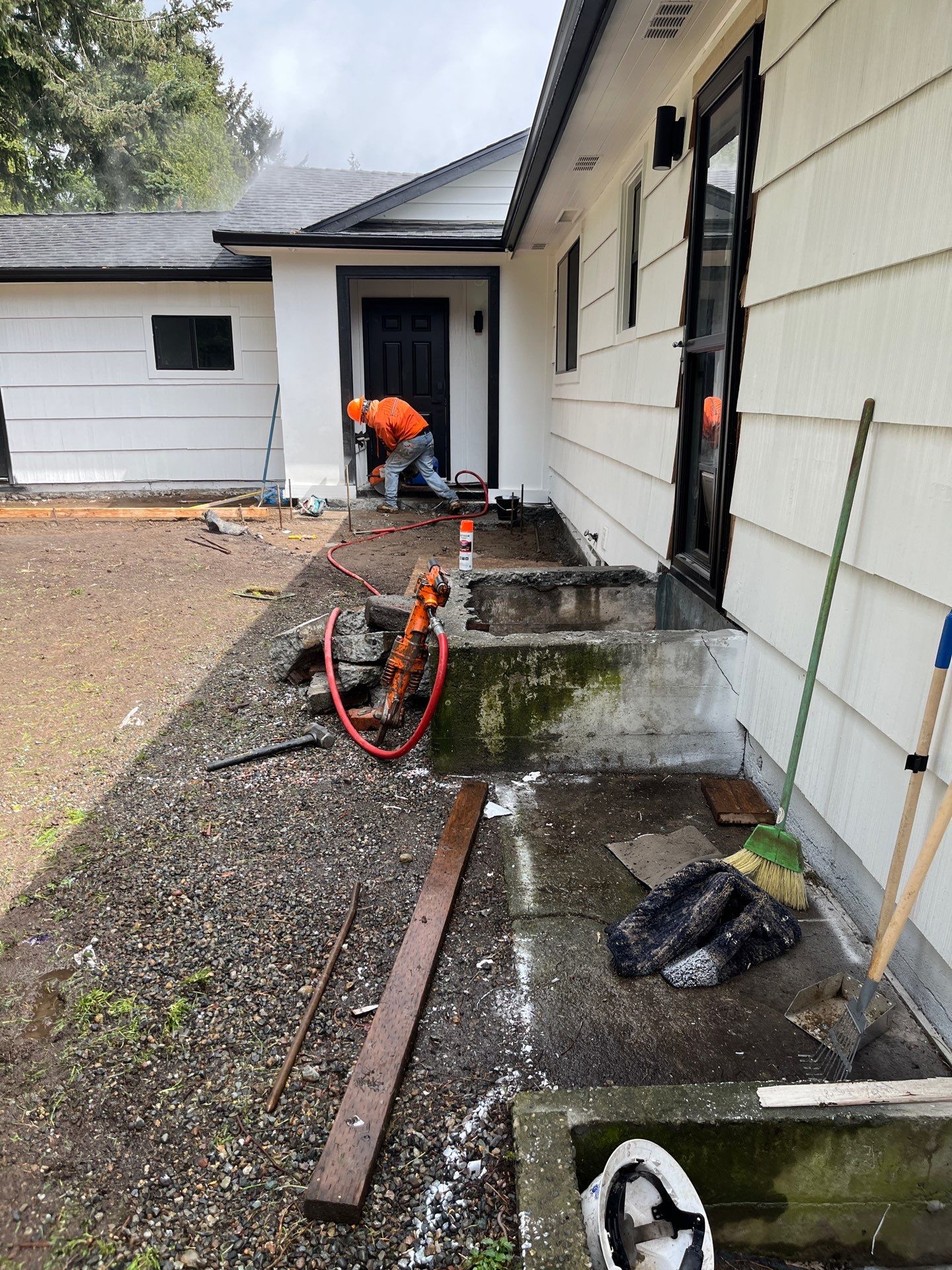 John | Concrete Backyard Walkway by Jireh Asphalt & Concrete Inc 