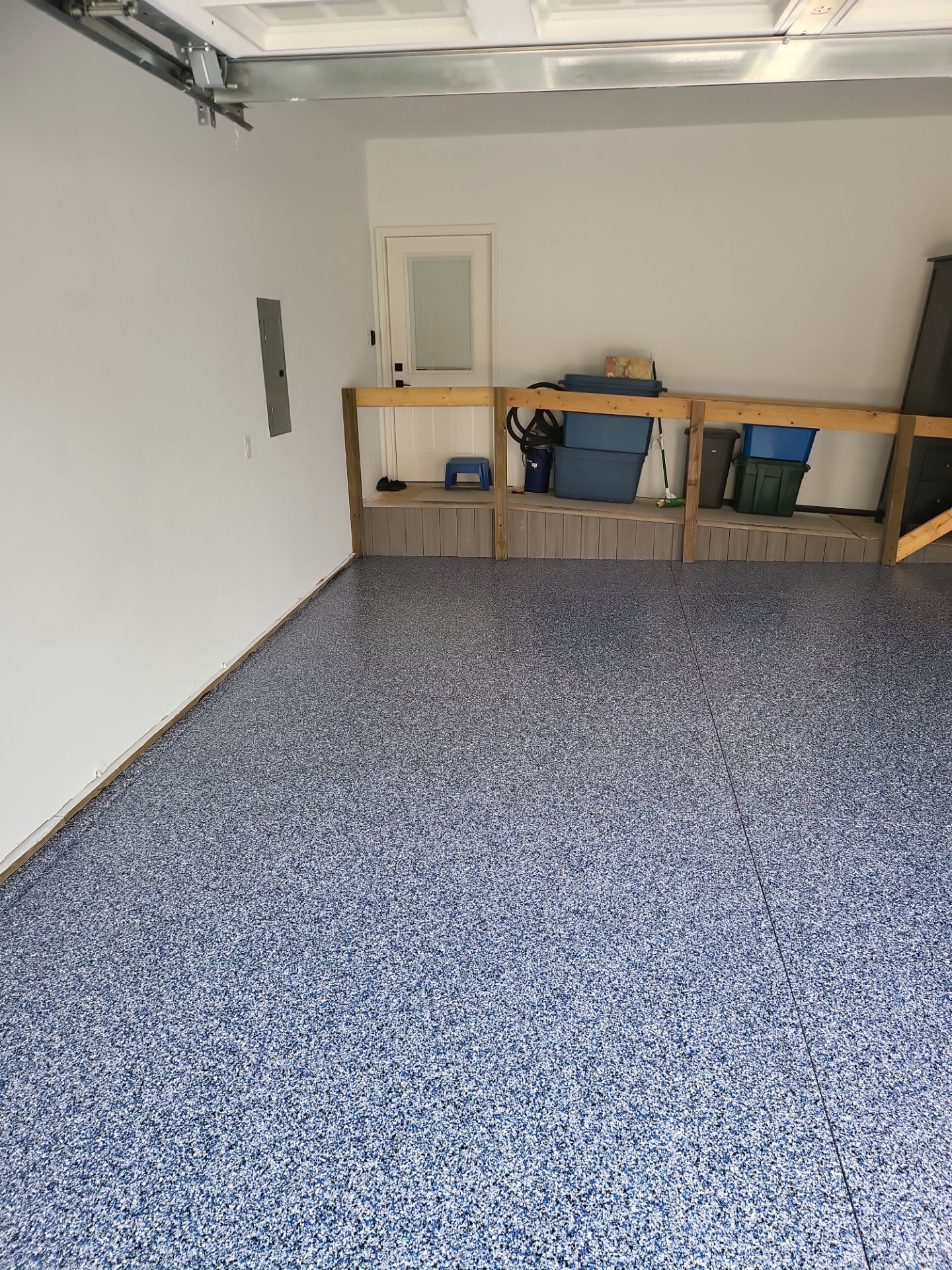 Orbit Flake Garage Floor  by Level 10 Coatings