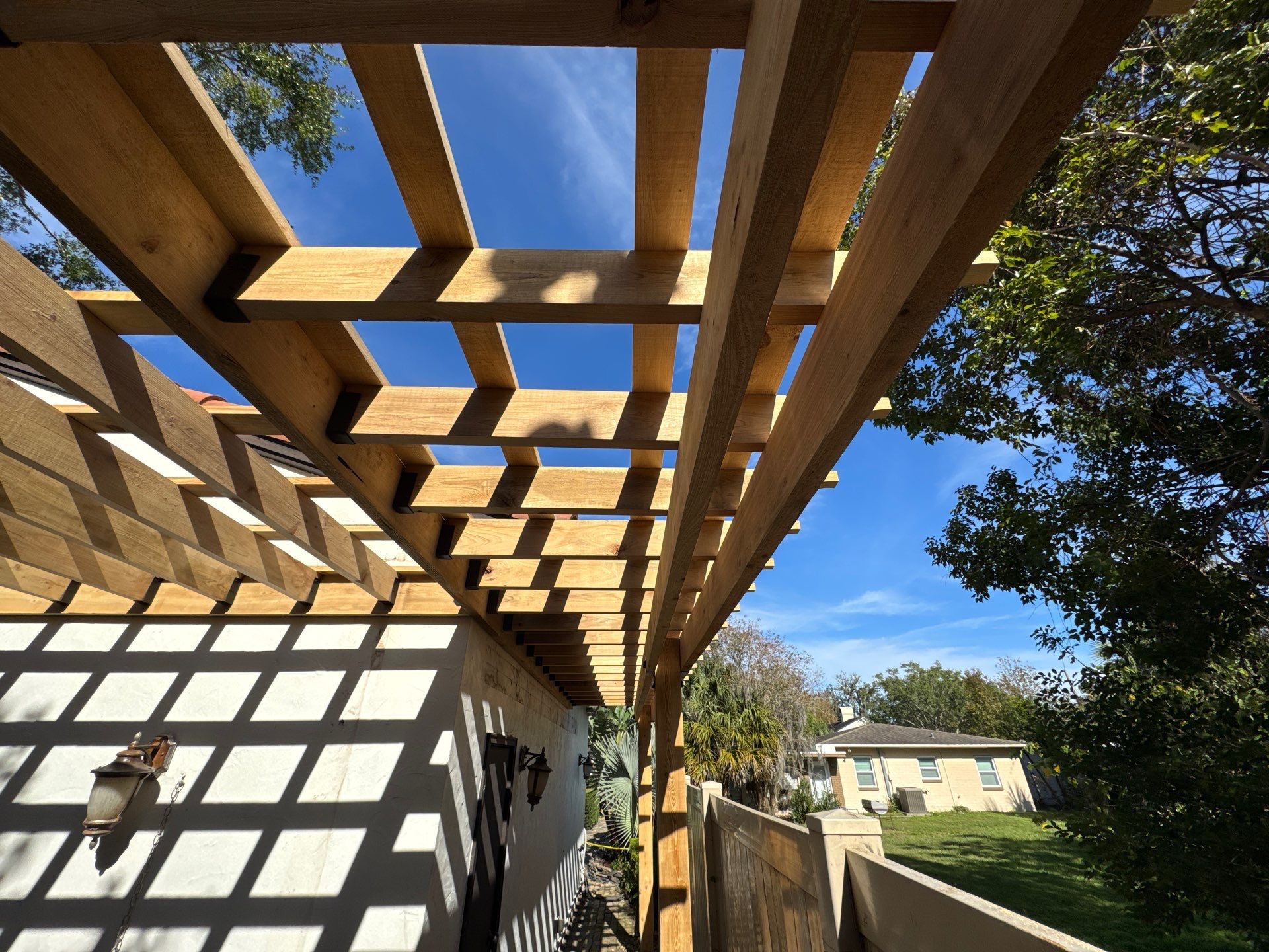 Attach Cypress pergola by Orlando pergolas