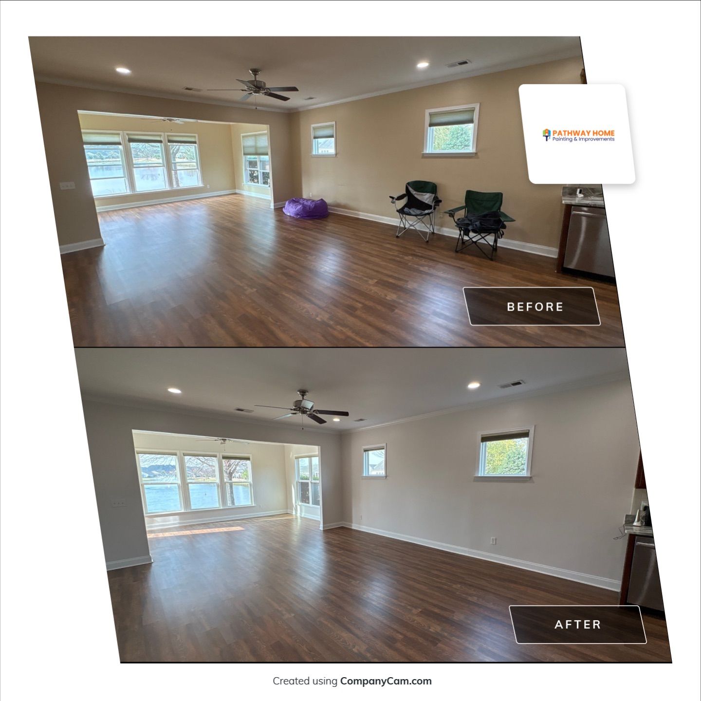 From Concern to Comfort: A Full Interior Transformation Done Right by Pathway Home Painting & Improvements