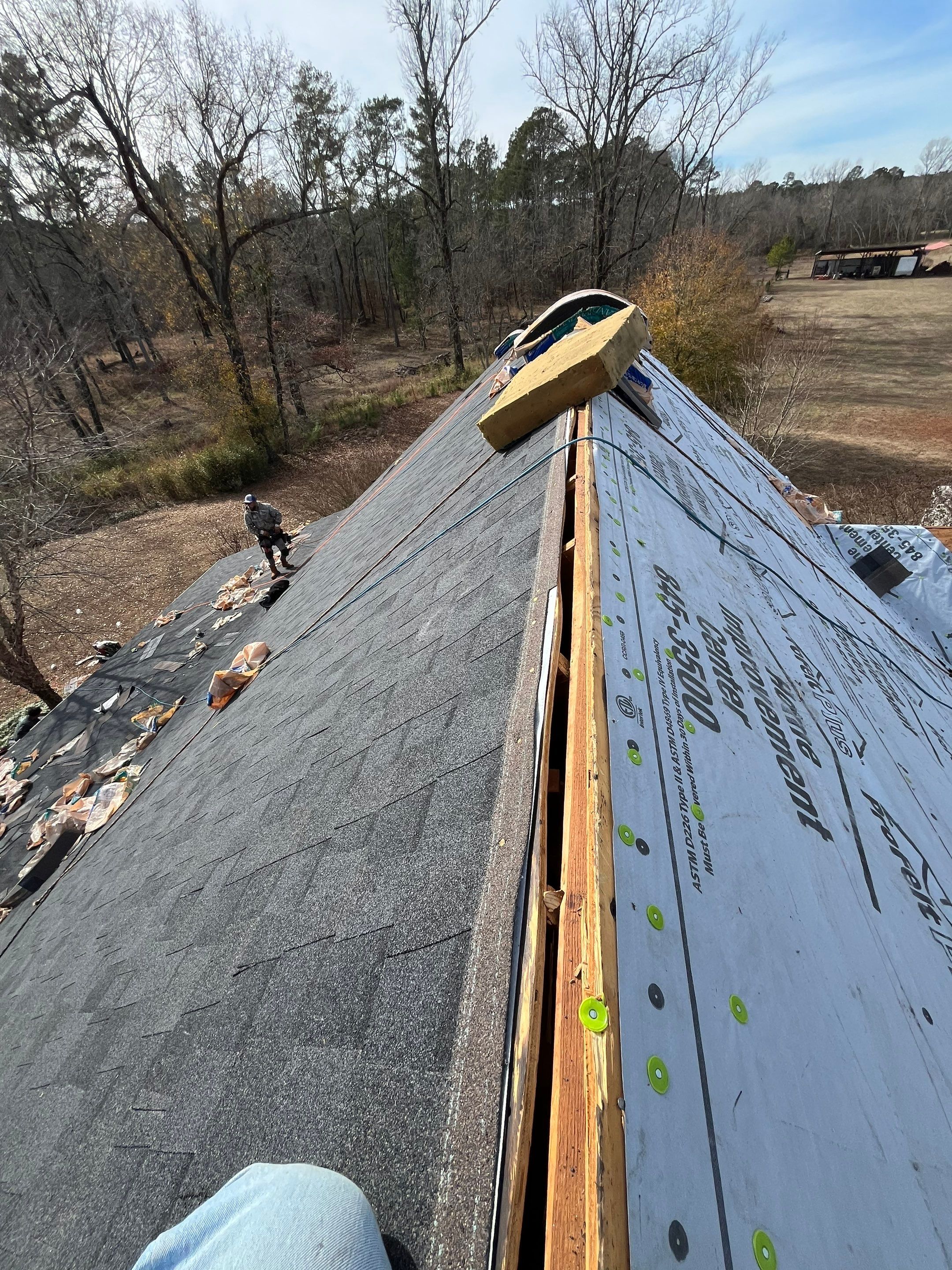 Residential Roofing Repair using CertainTeed XT25: Moire Black by Hostetler Roofing