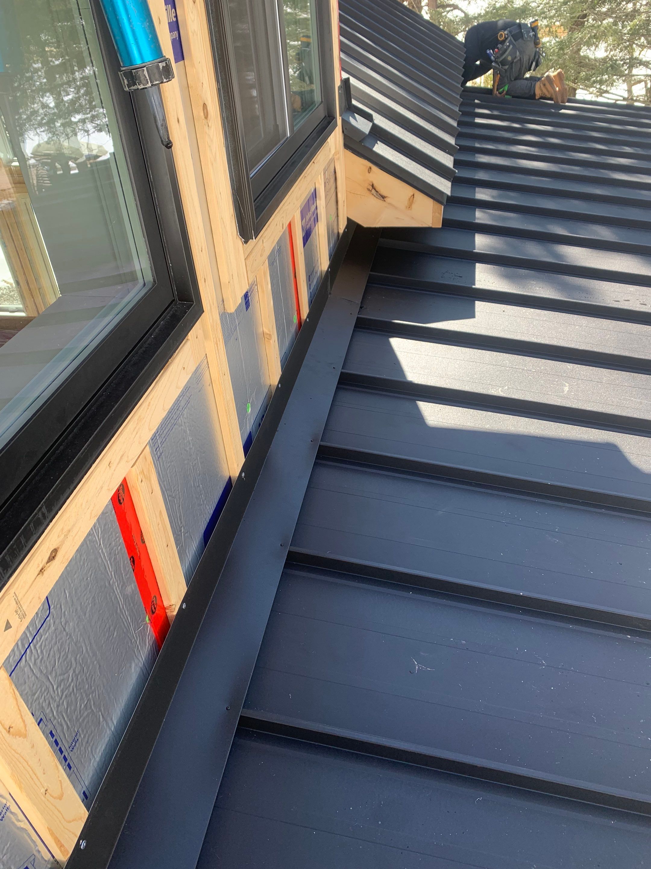 New Home Construction using 16" Standing Seam Panels by Jay Carter Roofing & Sheet Metal