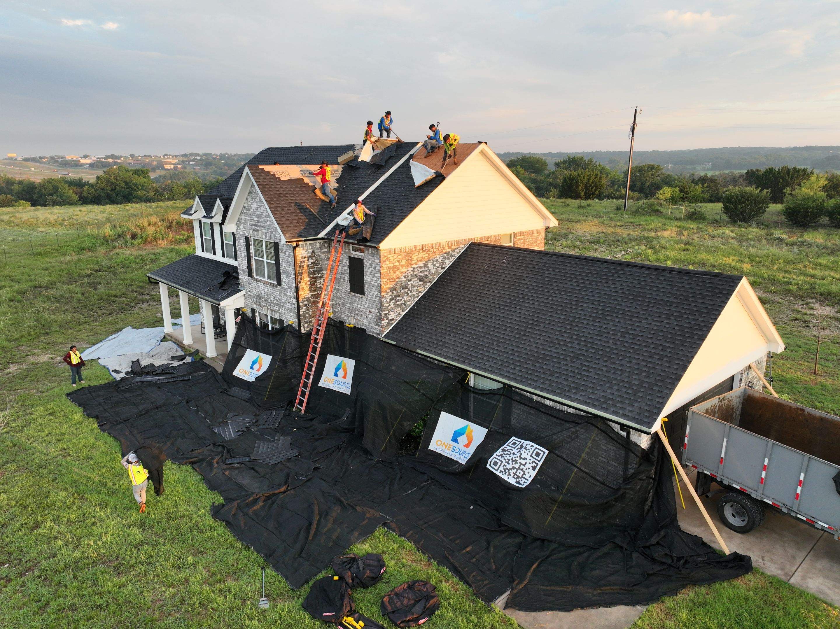 Residential Roofing Installation using Malarkey Highlander Brilliant Black by OneSource Roofing and Restoration
