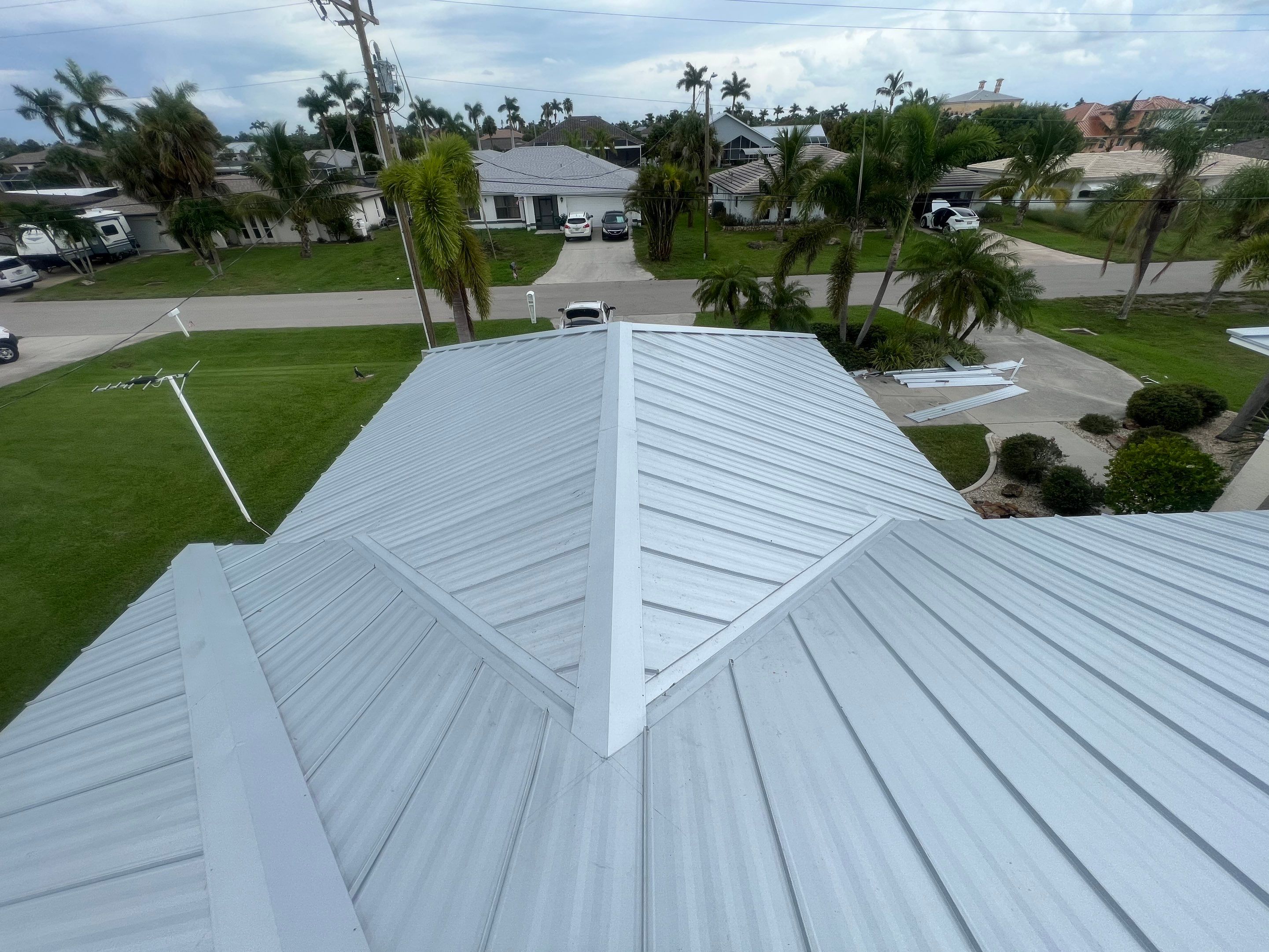 Residential Roofing Installation using Standing Seam Metal by Protek Roofing Heating Air & Solar