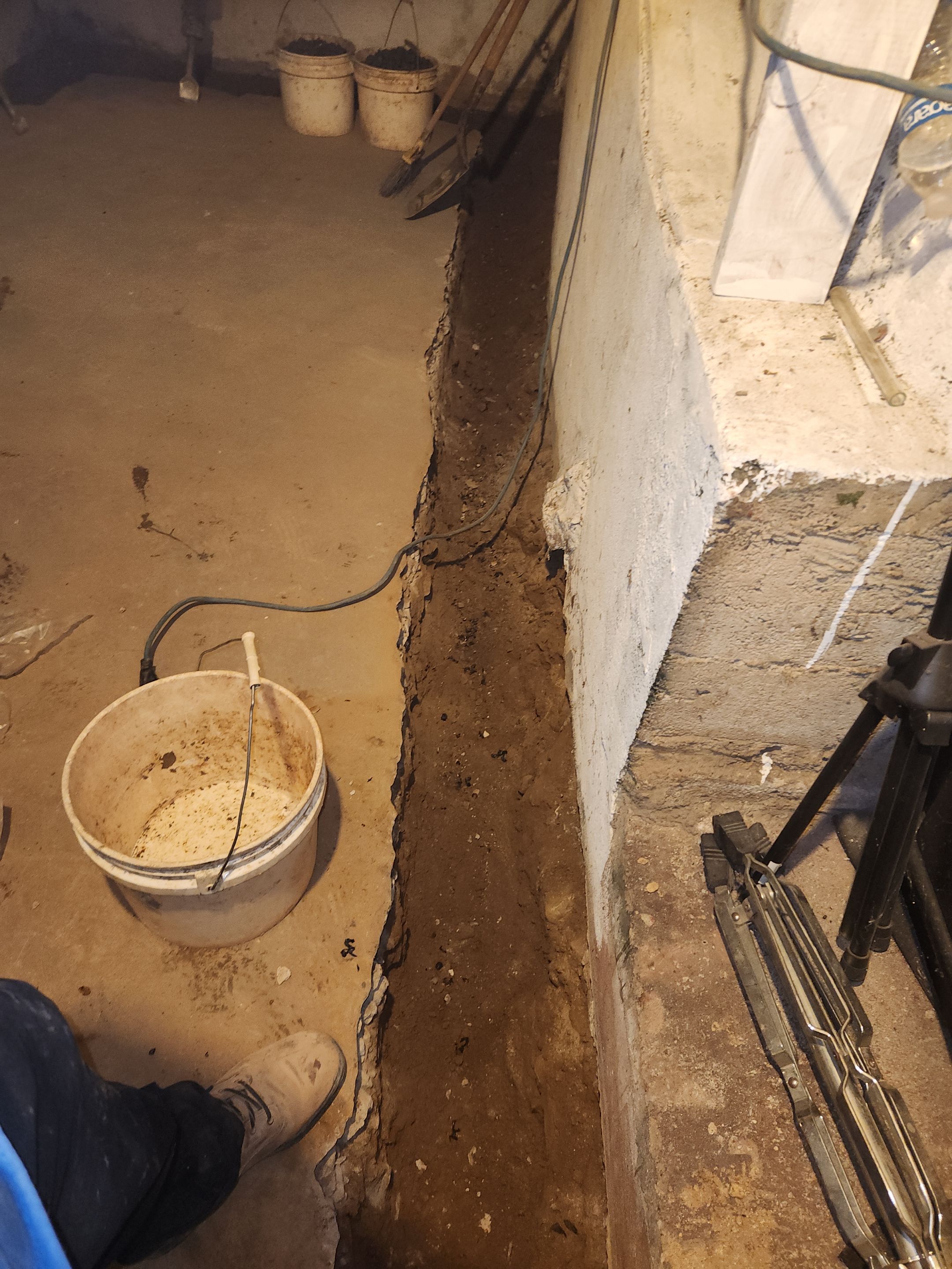 Interior French Drain & Mold Remediation in Mt Tabor NJ by Pure Service Pro, LLC 
