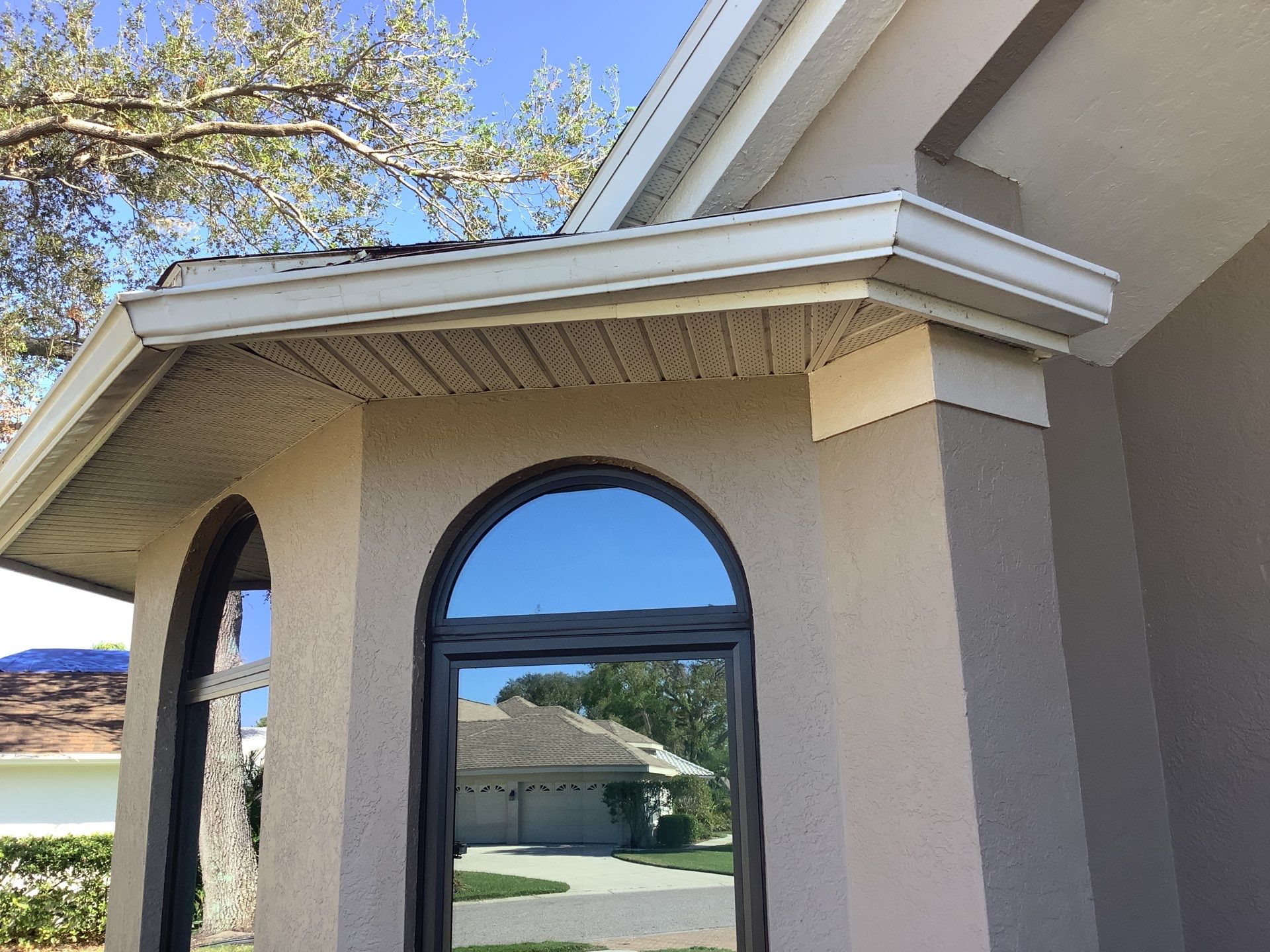 Black Seamless Gutters in Sarasota FL by Gutter Professors