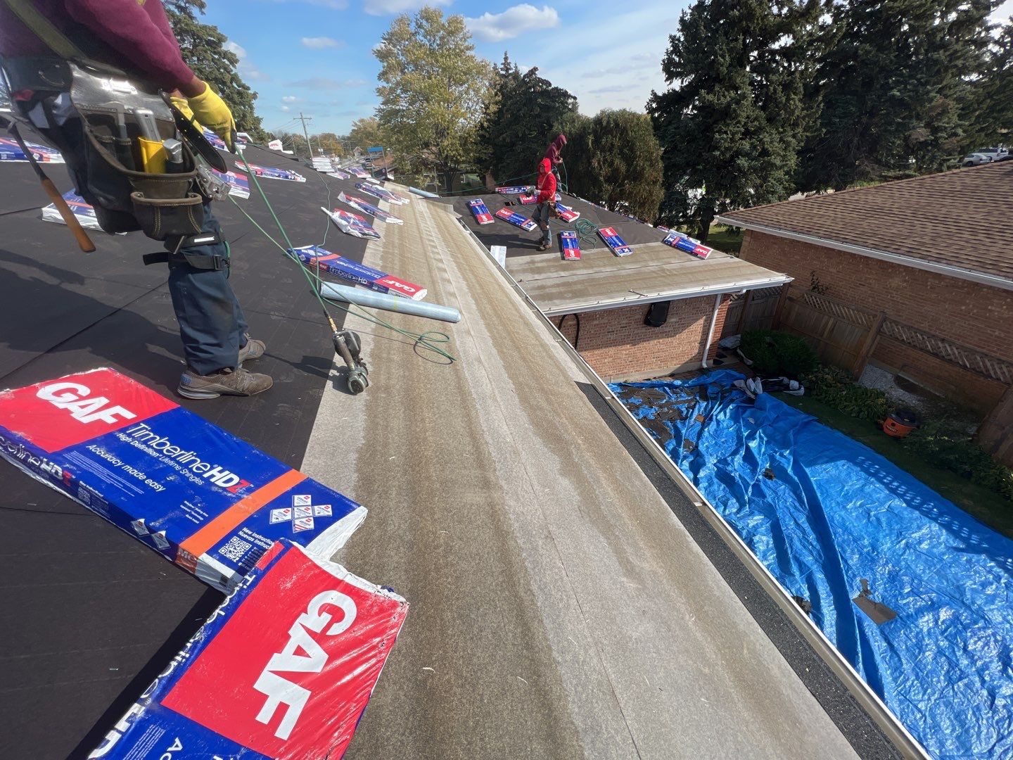 Residential Roofing Installation using GAF Timberline HDZ by Pro Home Services Inc