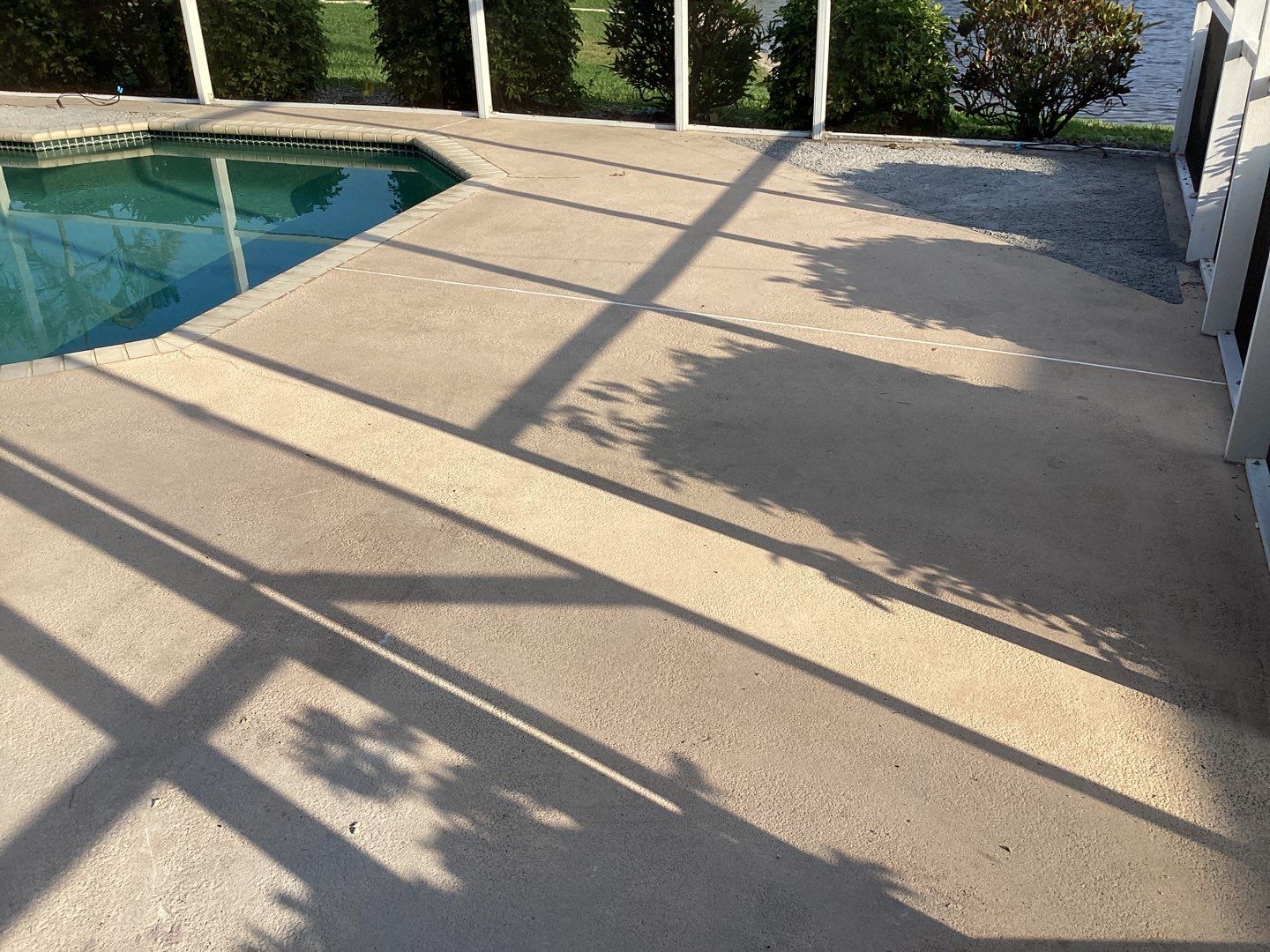 Patio using Pebble Beach by Amvet concrete coatings llc
