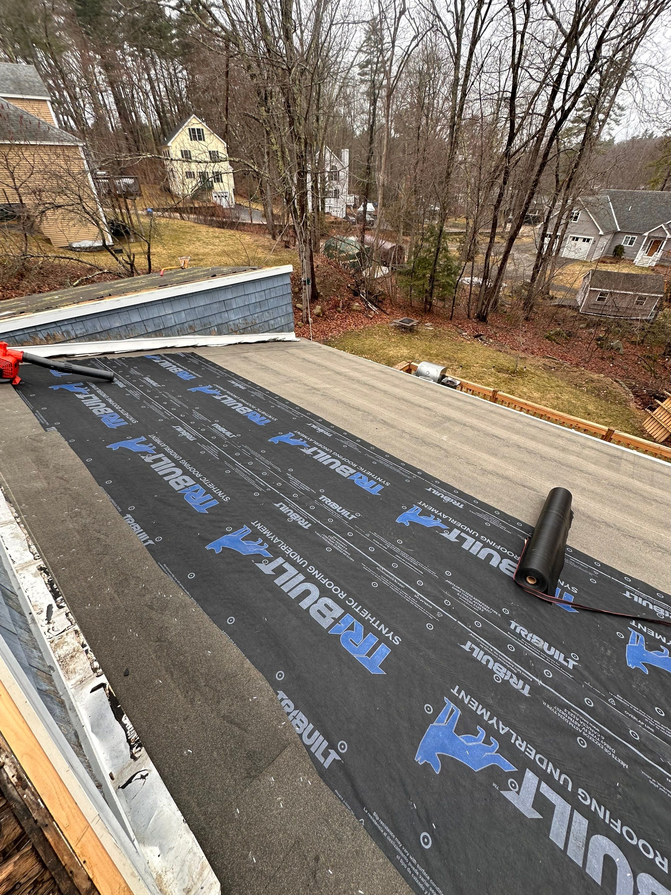 Project in Barrington, NH by Tall pine roofing