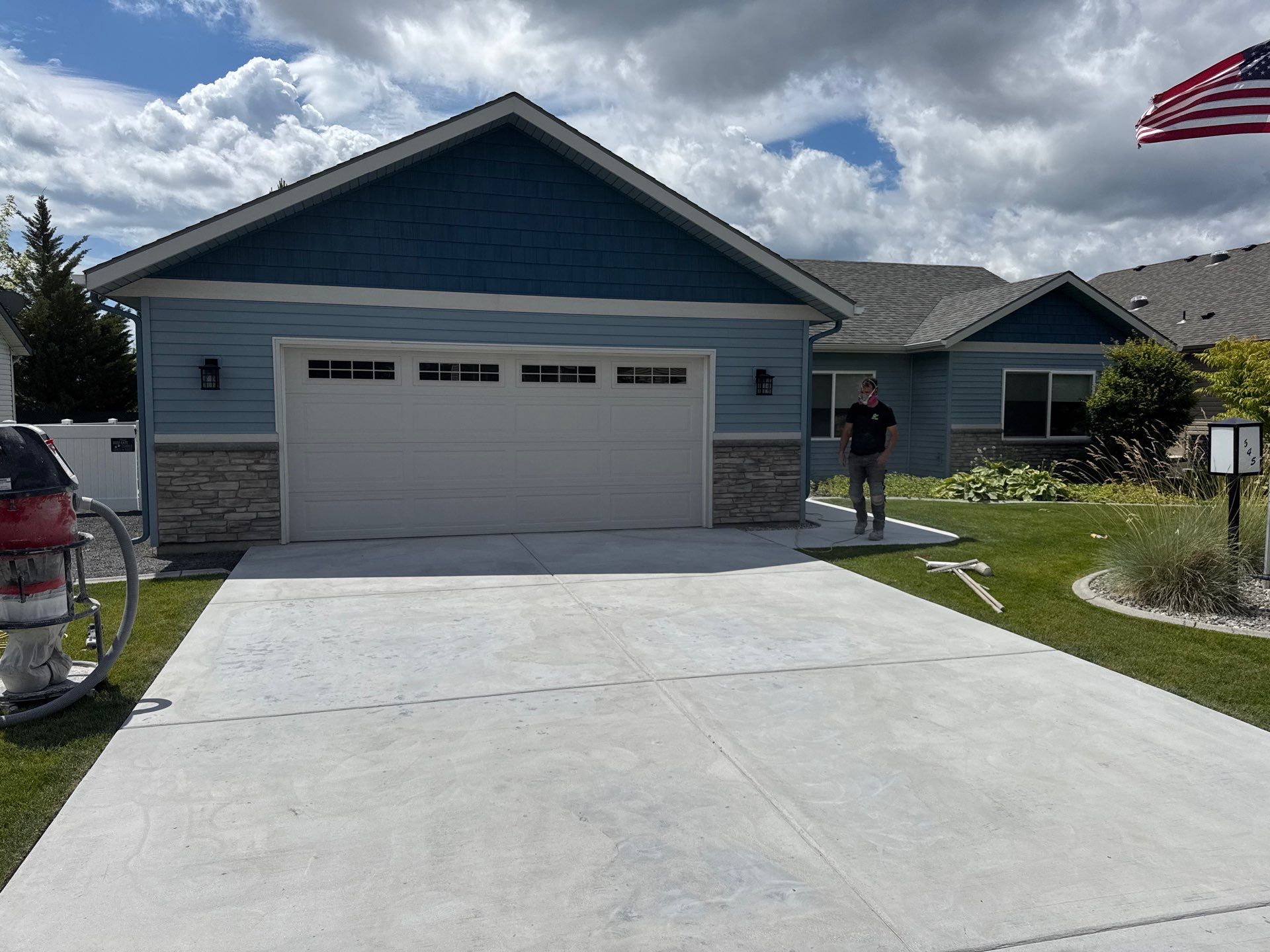 Driveway Transformation using 1/8 Tidal Wave by Croc Coatings, LLC