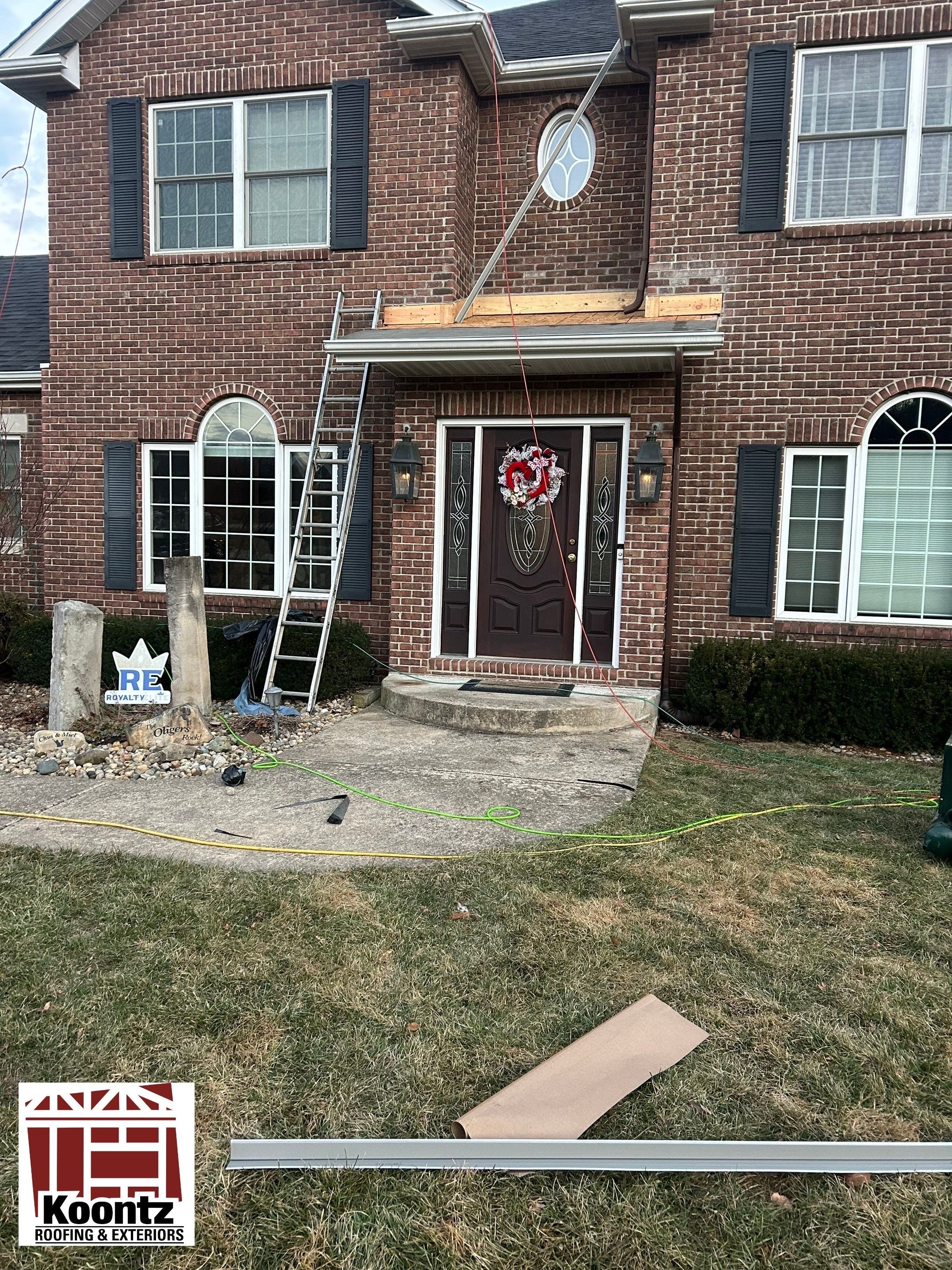 Residential Roofing Installation using Malarkey Vista AR Shingles (Black Oak) by Koontz Construction