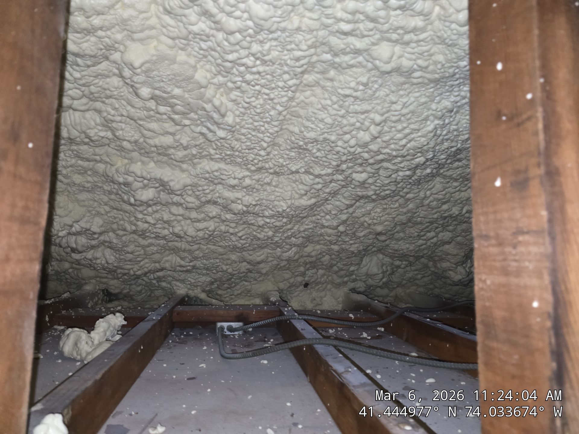 Attic Insulation using open cell spray foam by NYS Foam & Energy