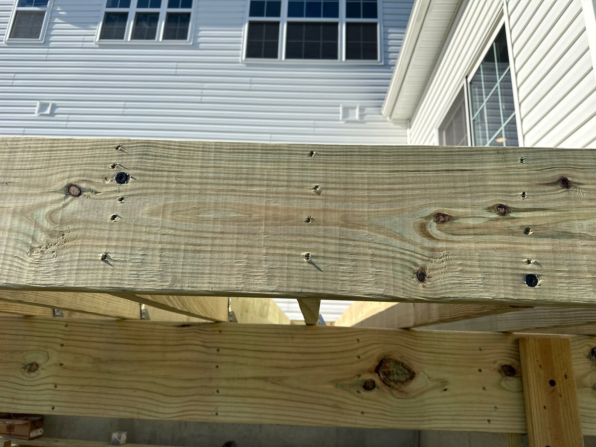 New deck + Manual Louvered Pergola by deck guardian