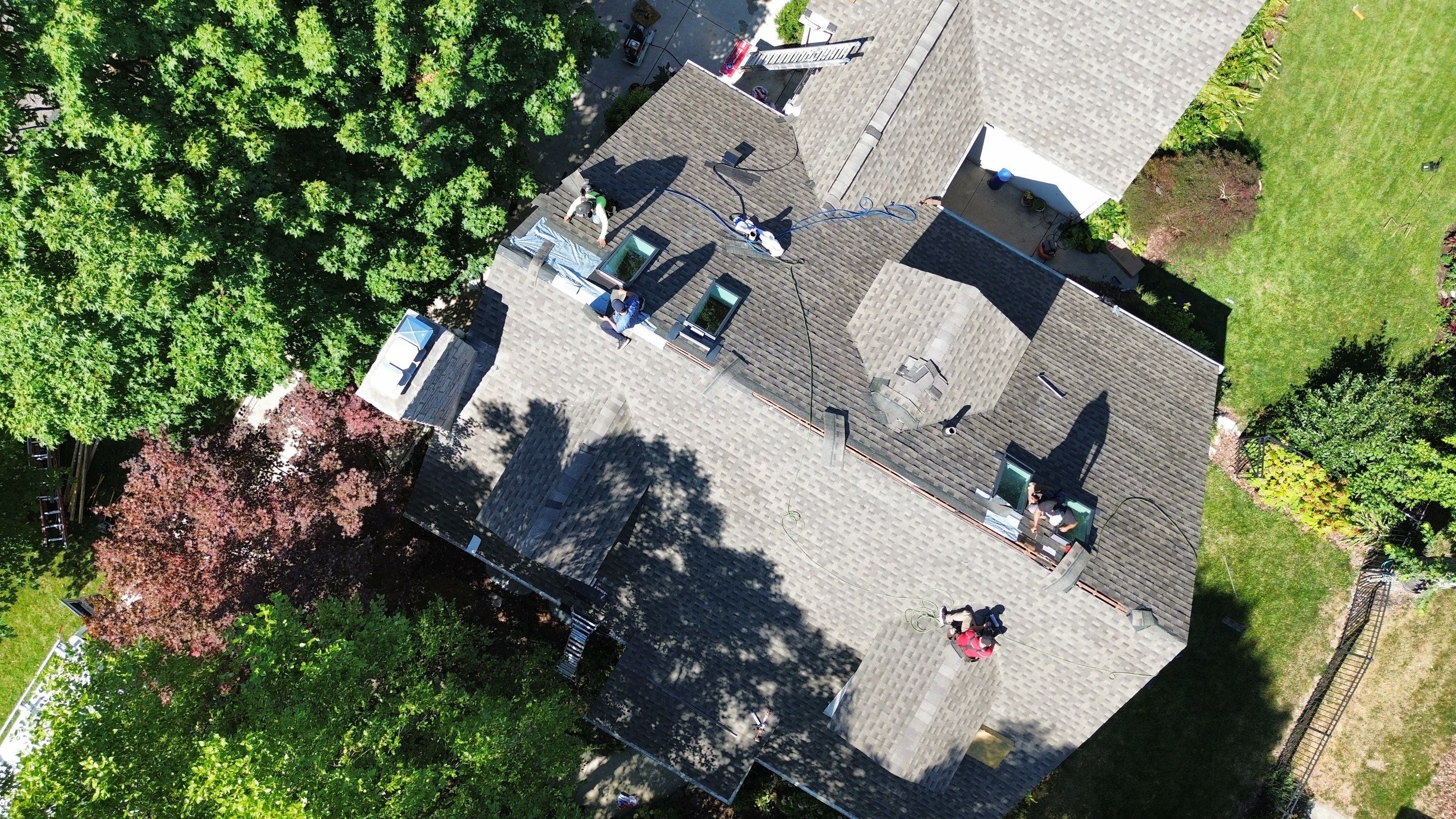Residential Roofing Installation using Timberline HDZ Shingles - Weathered Wood by RoofX 