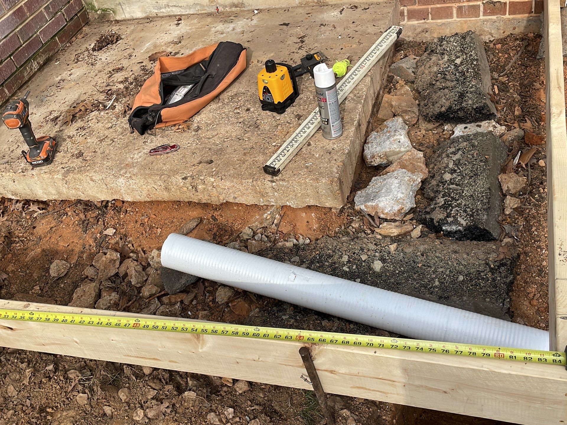 New walkway with stairs and a new front porch by Fairfax Contractors, LLC