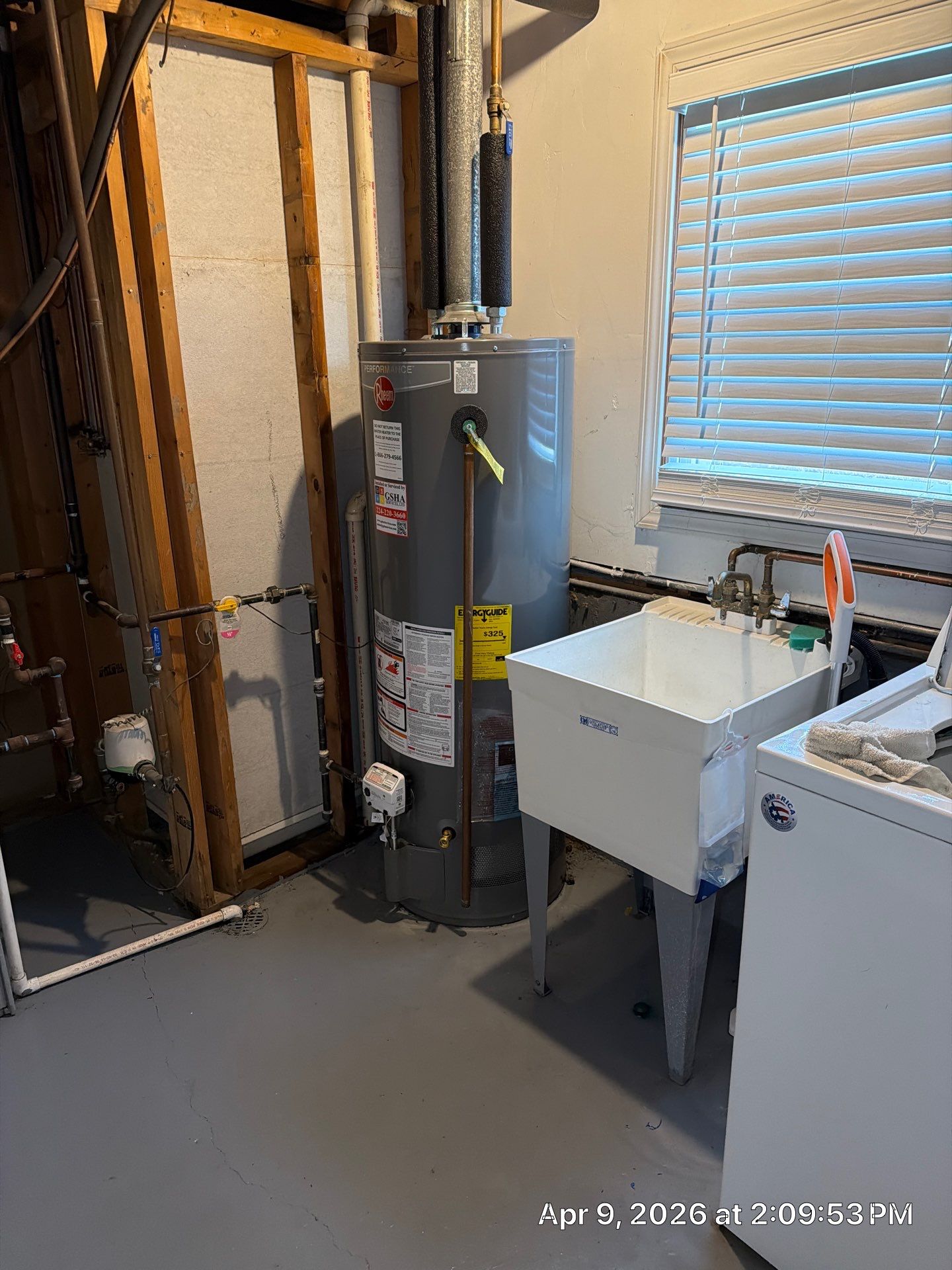 Rheem Performance 50-Gallon Gas Water Heater Installation – Homewood, IL | GSHA Services, LTD by GSHA Services LTD
