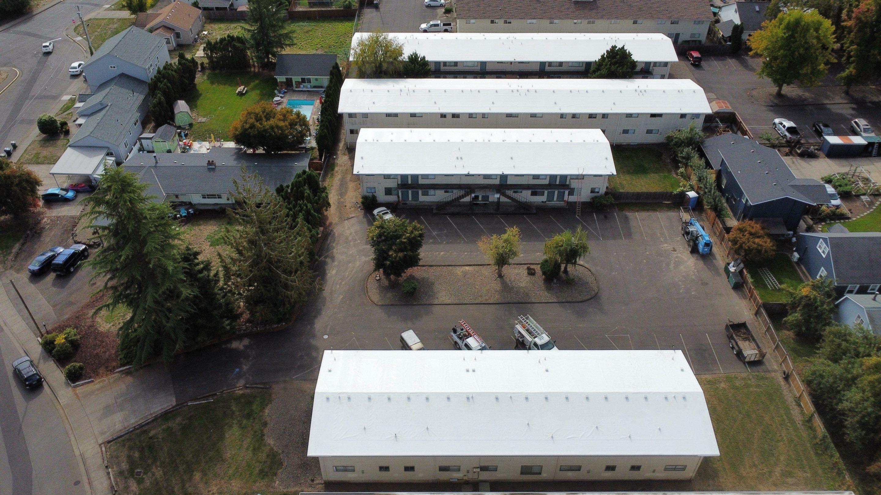 Commercial Flat Roof Installation using GAF 60Mil TPO  by Orezona Building & Roofing Company, Inc.