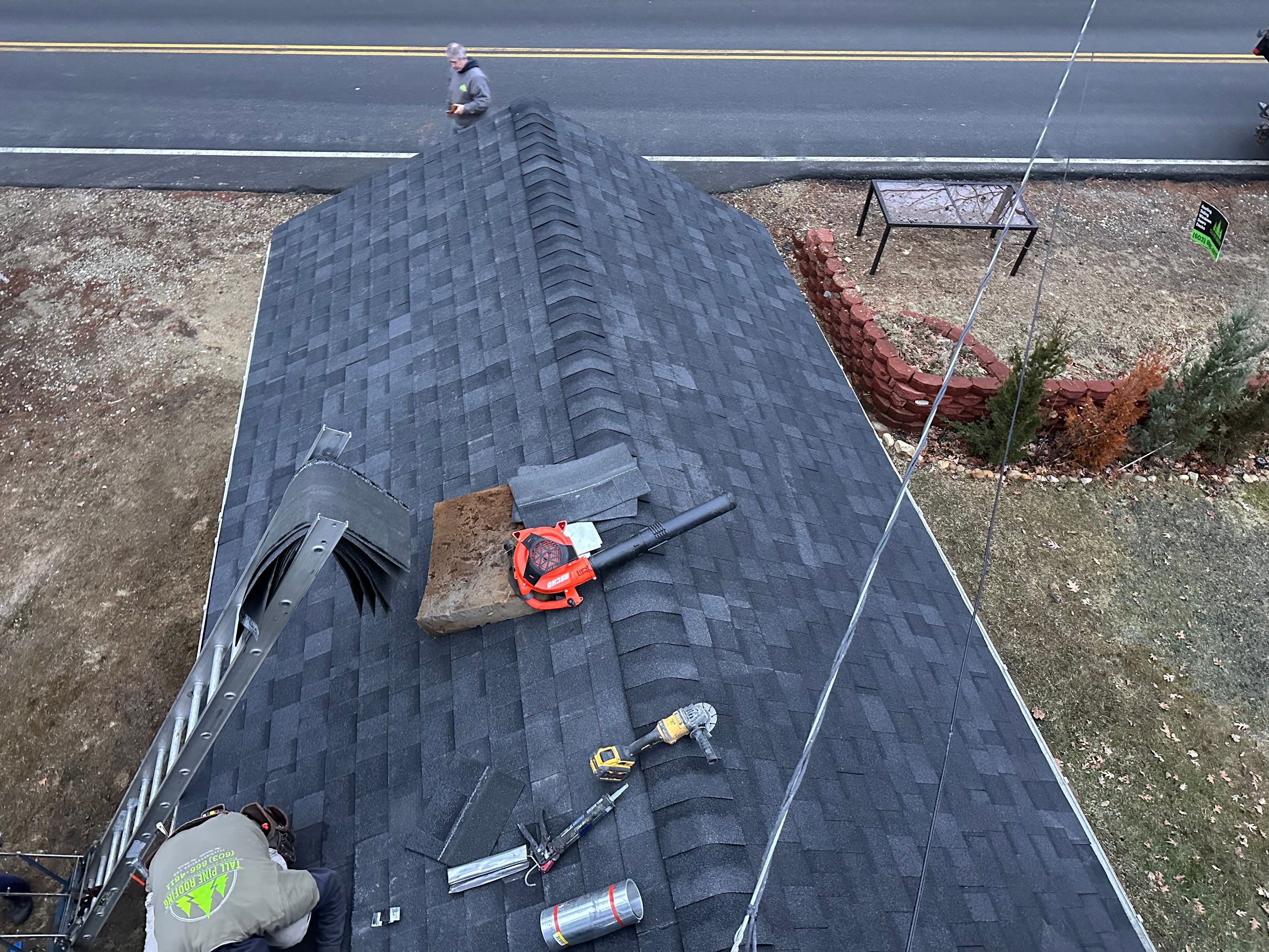 Project in Barrington, NH by Tall pine roofing