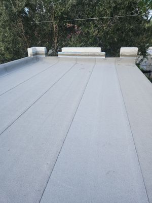 West Palm Beach Roof Restoration and Travertine Paver Driveway Installation