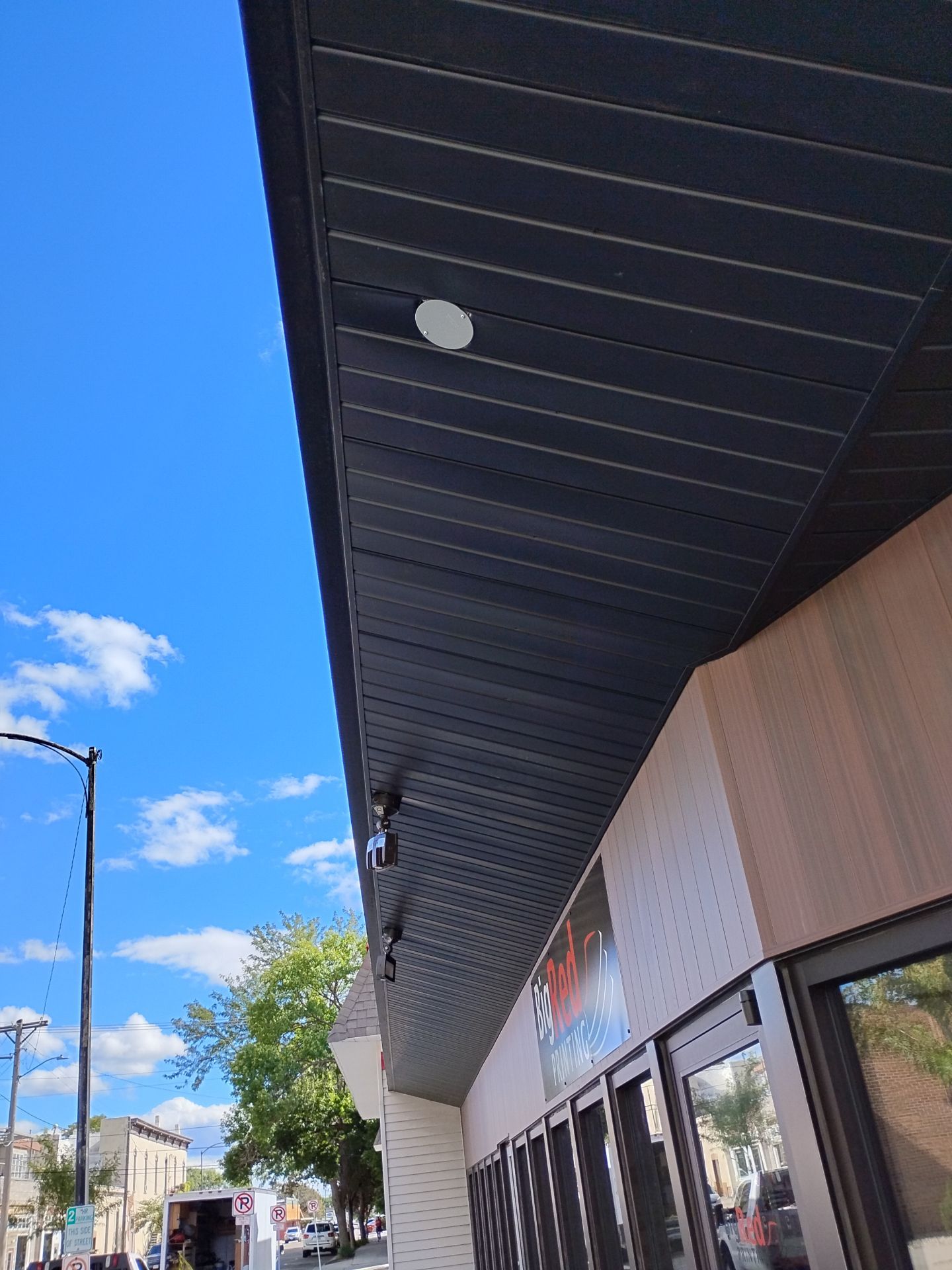 Updated Store Front for Big Red Printing by Abe Electric 