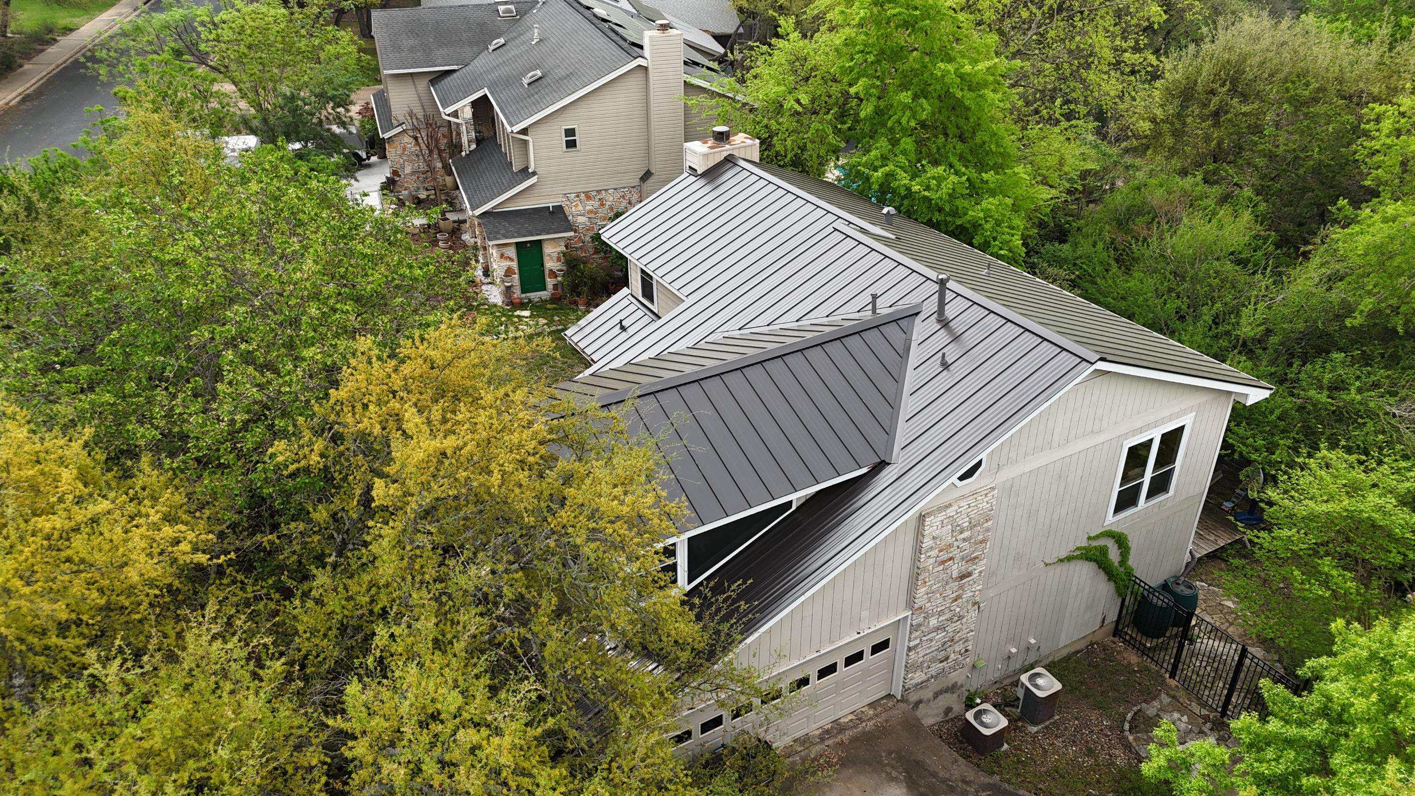 Dark Bronze - L&A Standing Seam with Striations by RoofsOnly.com