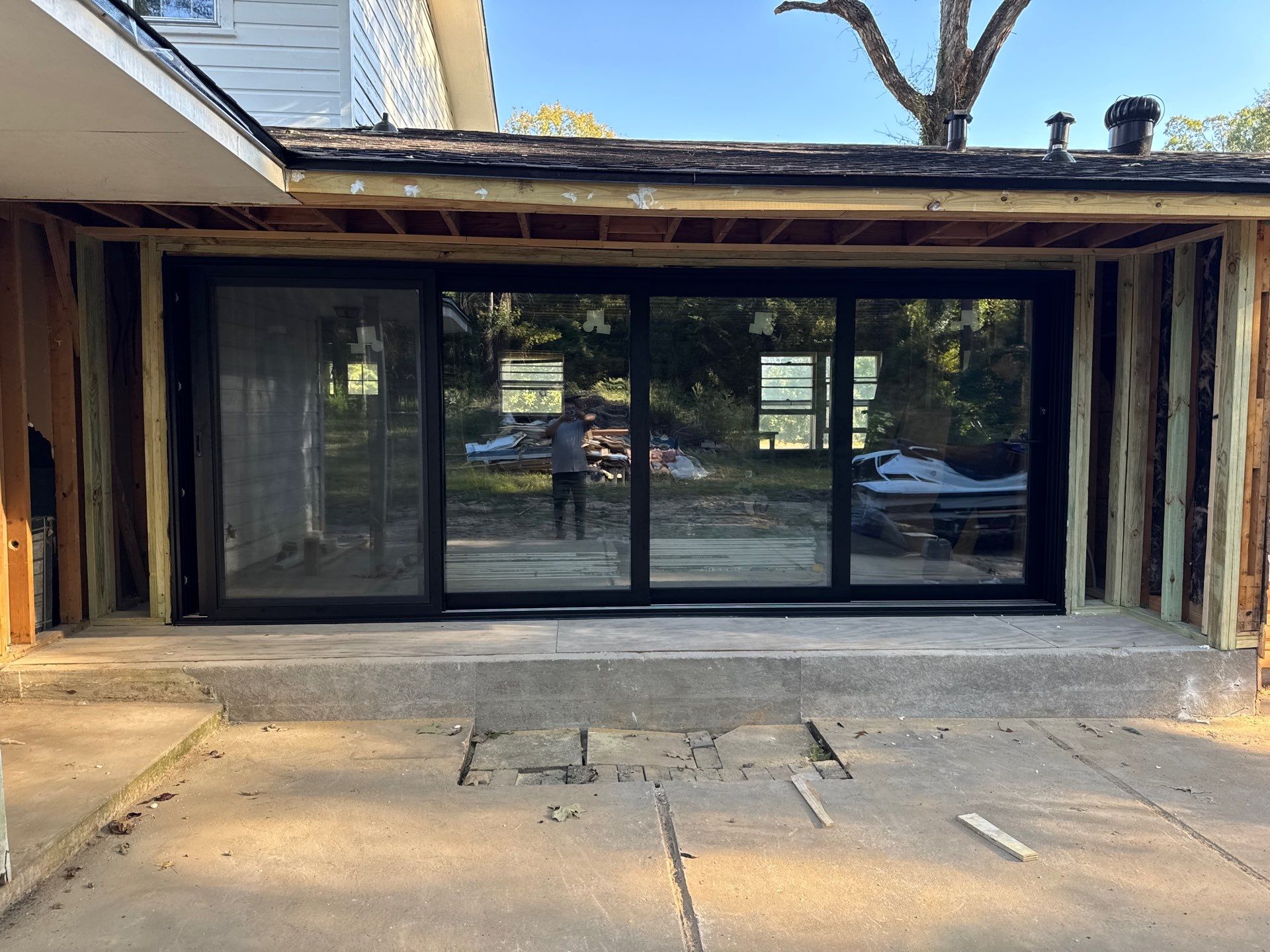 Panoramic Grandeur: 16-Foot Wide Architectural Sliding Door Installation by Tibi Soli LLC