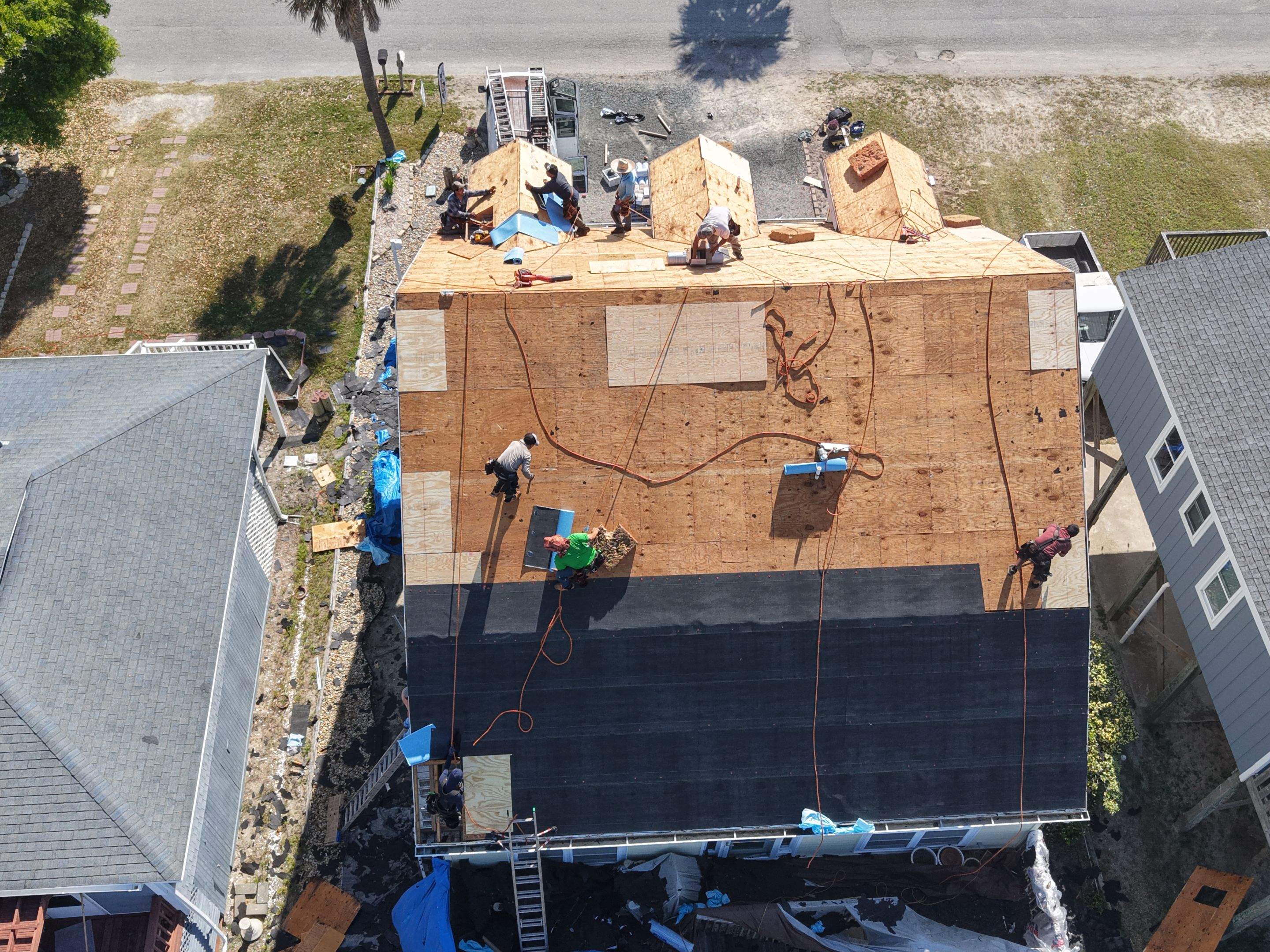 2 Roof Replacements in Progress | Holden Beach Local Roofers by RGR Construction and Roofing, LLC