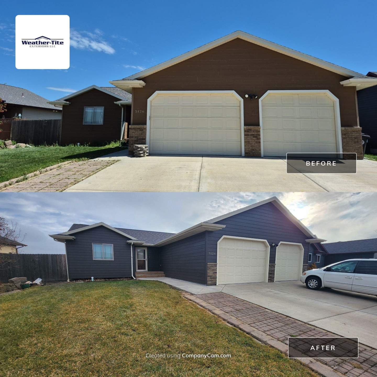 James Hardie Rich Expresso Siding Install by Weather-Tite Exteriors LLC