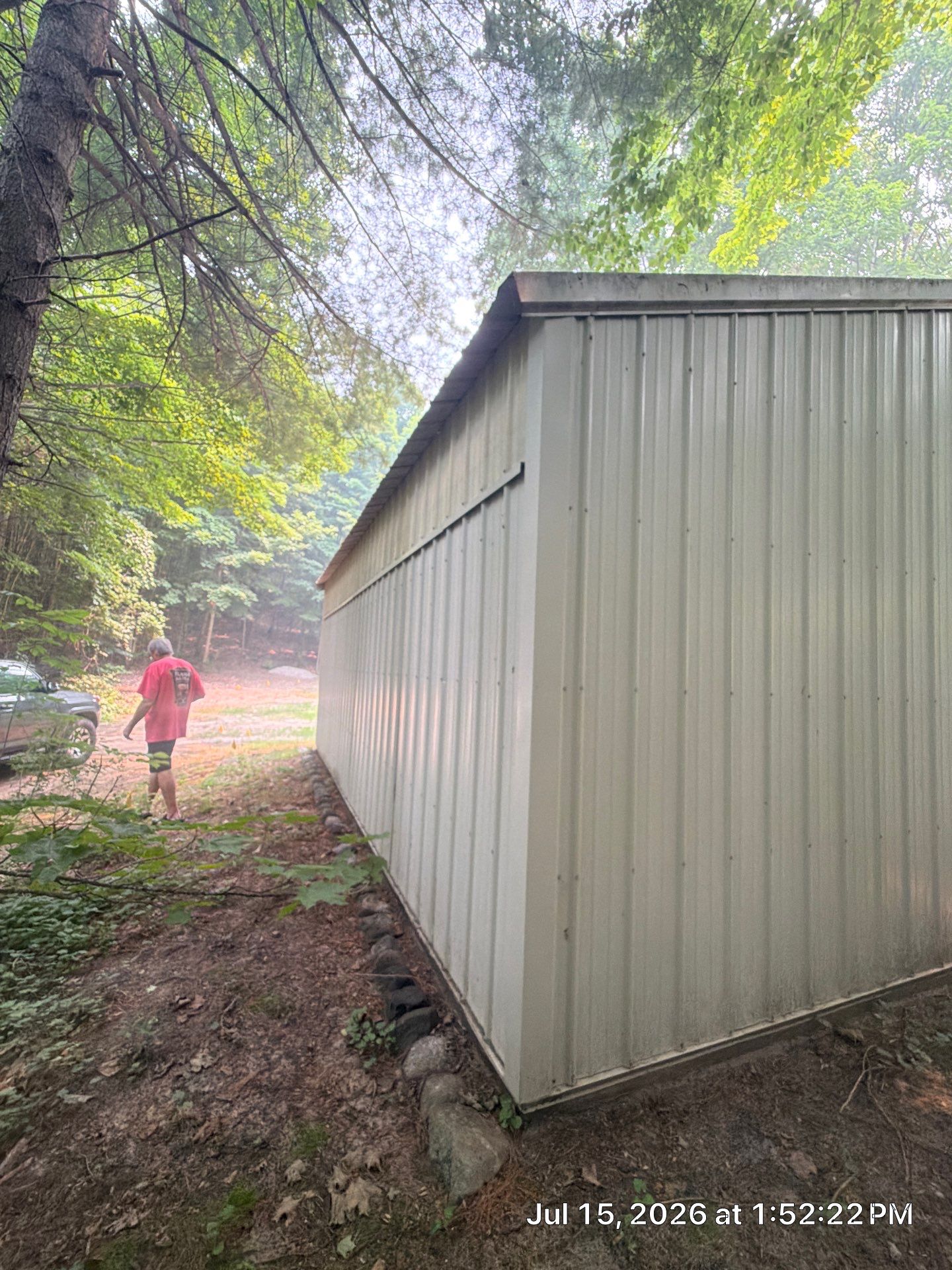 Custom Gutter and Downspout Installation for Traverse City Outbuilding by Rainbow Seamless Systems