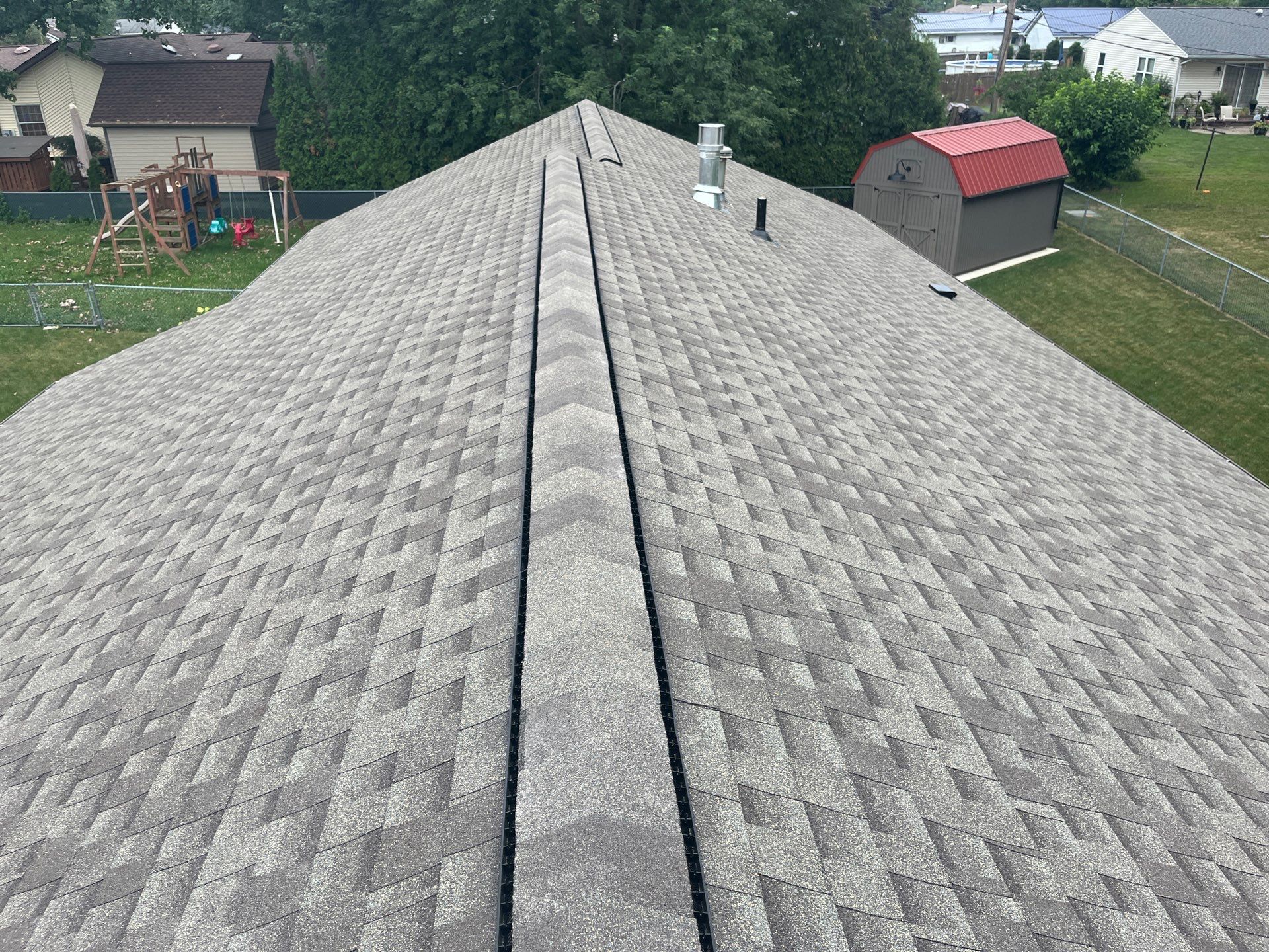 Residential Roofing Installation using GAF Timberline HDZ Weathered Wood by Nitro Roofing and Construction