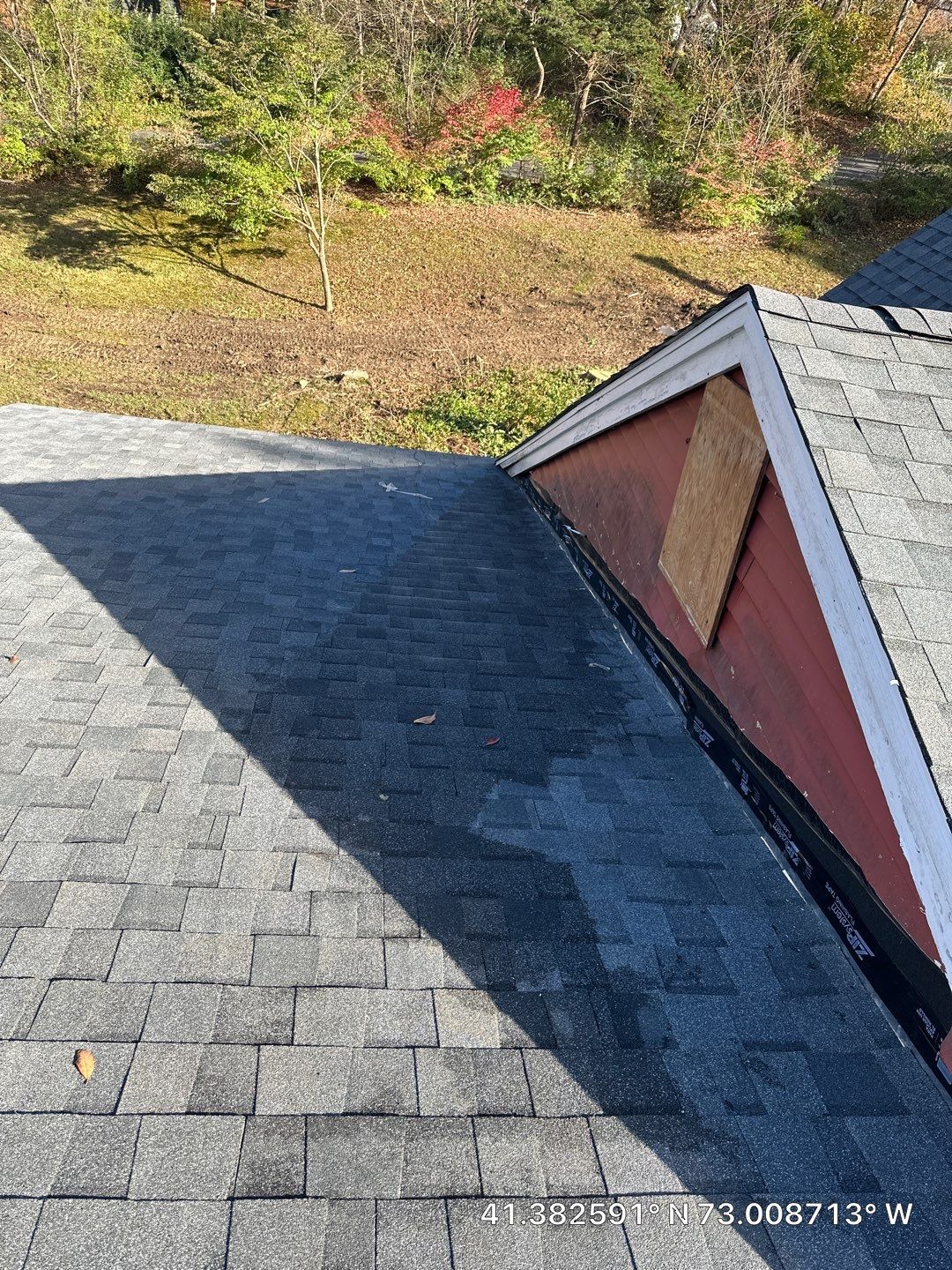 Residential Roofing Installation using Owens Corning TruDefinition Duration AR - Estate Gray & White Double 4 Siding by A Plus Exterior
