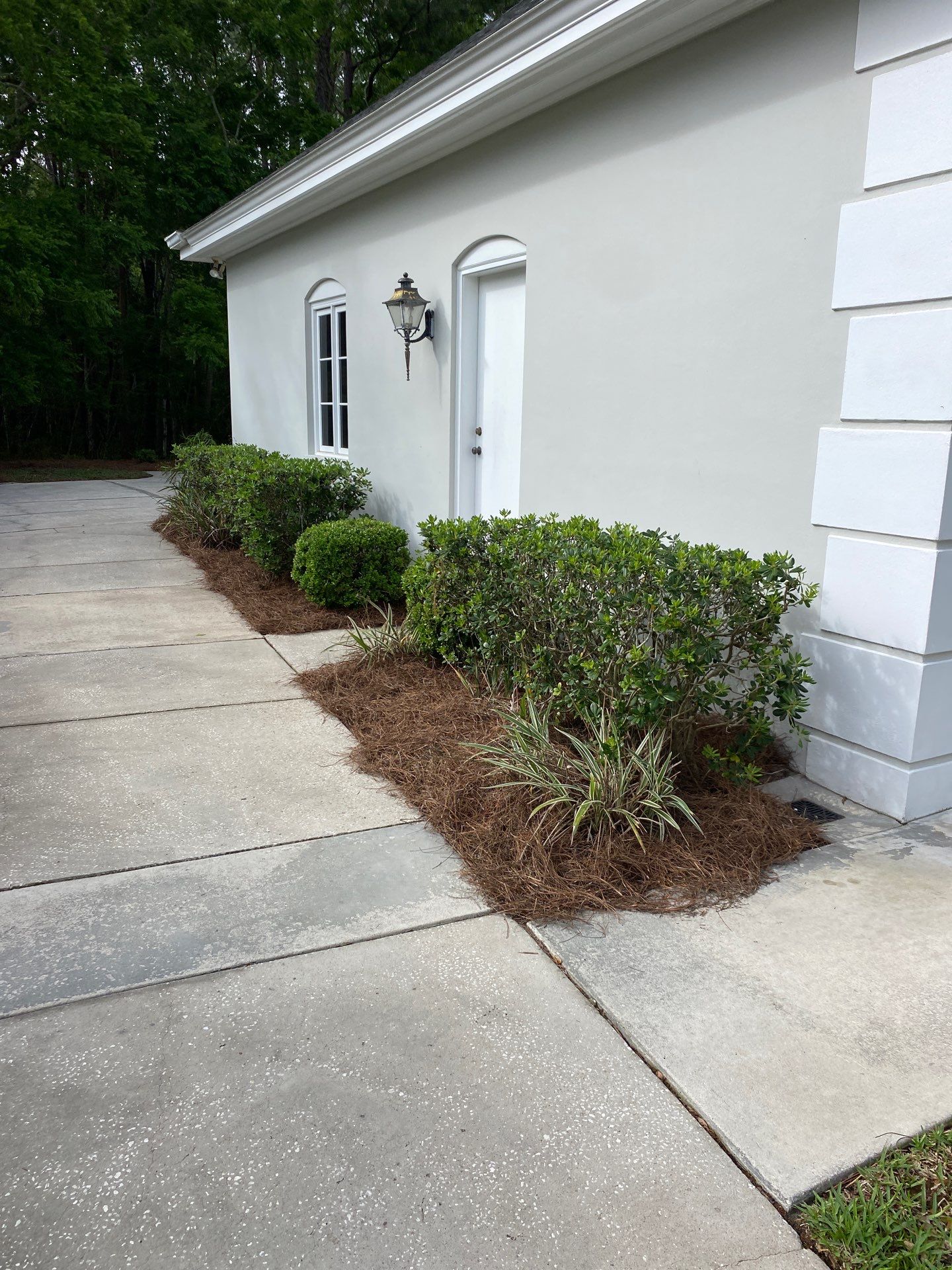 Deerwood Resident | Pine Straw Installation by ProGreen Services