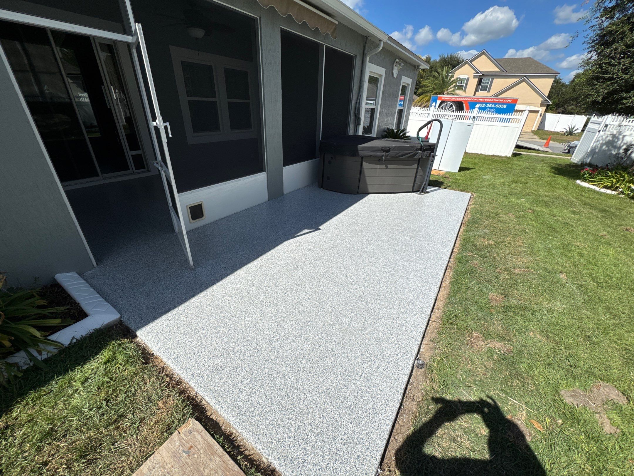 Porch in Newberry, FL in Tidal Wave by Cross Creek Concrete Coatings