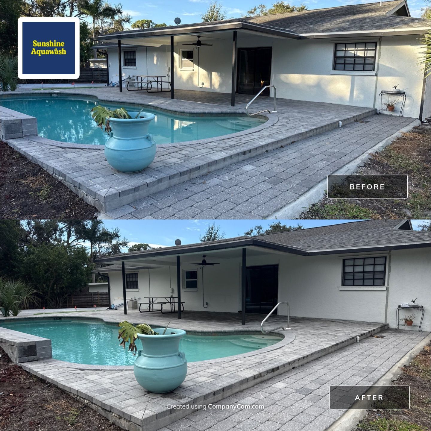 Complete Roof, Pool Deck, and Driveway Cleaning in Catalina Community, Bradenton, FL by Sunshine AquaWash