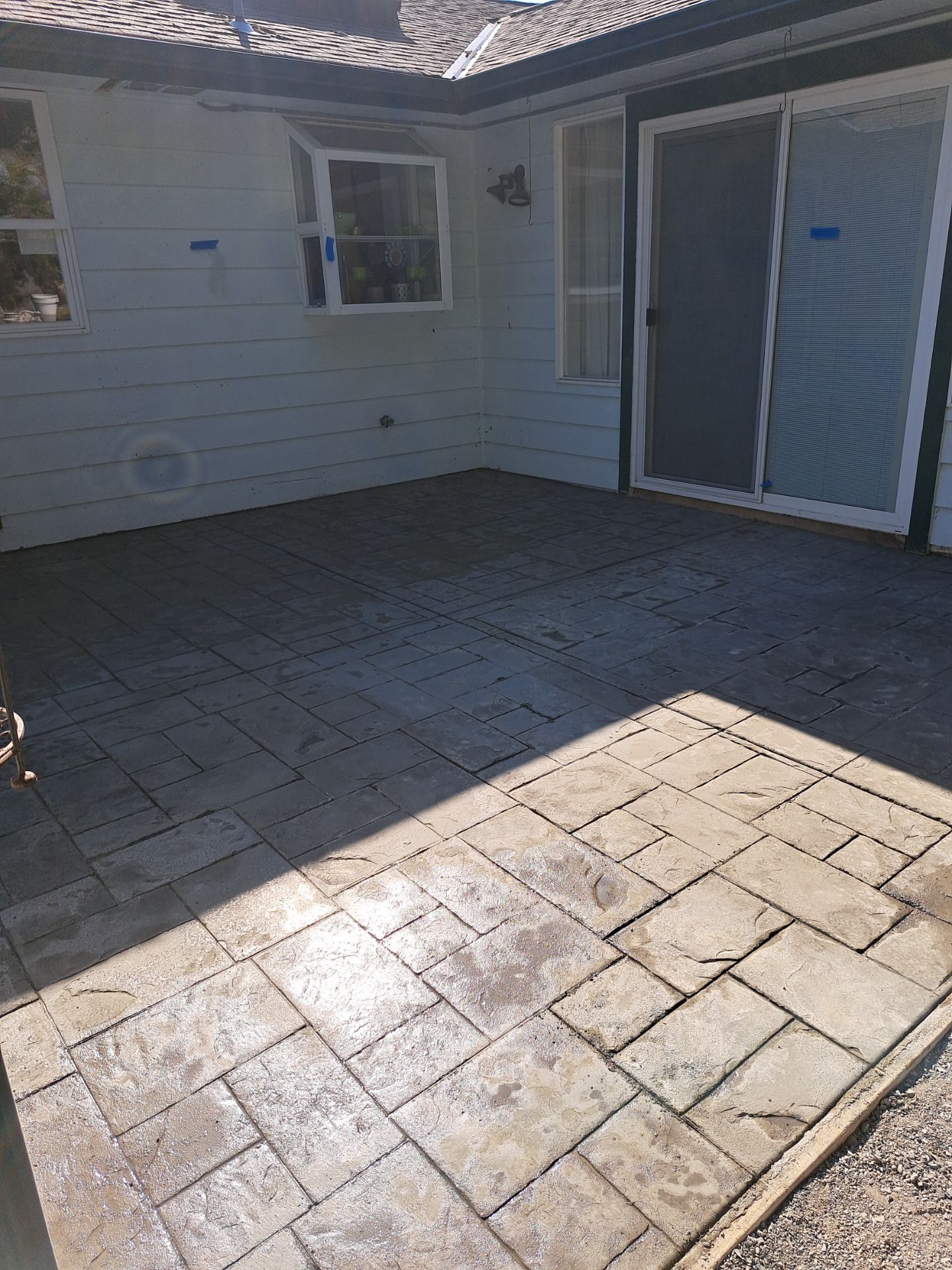 Stamped Concrete Patio and Driveway | Edmonds  by Jireh Asphalt & Concrete Inc 