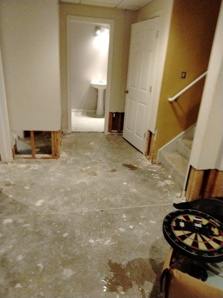 Pipe Burst Emergency Mitigation Demo and Dry Down by Absolute Roofing and Construction