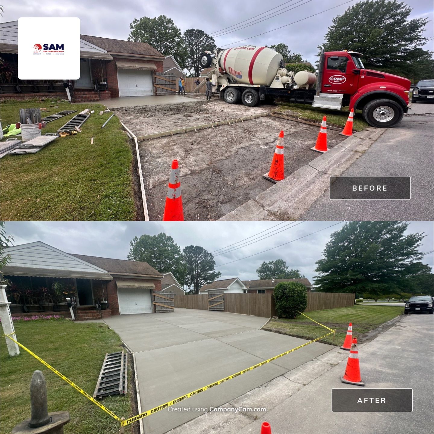 Project in Virginia Beach by Sam The Concrete Man Virginia Beach