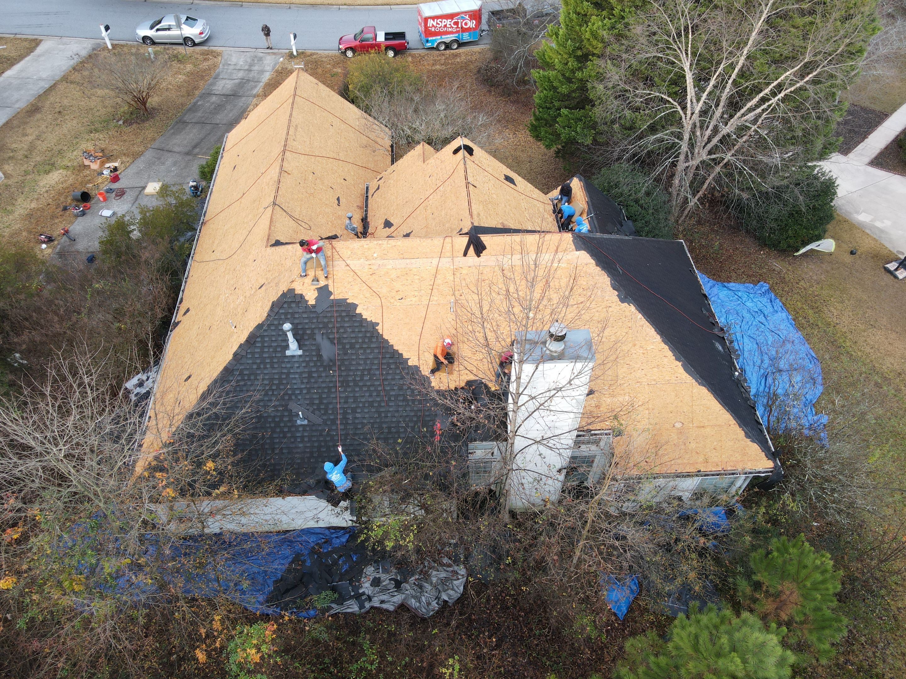 Residential Roofing Installation using Owens Corning by Inspector Roofing and Restoration