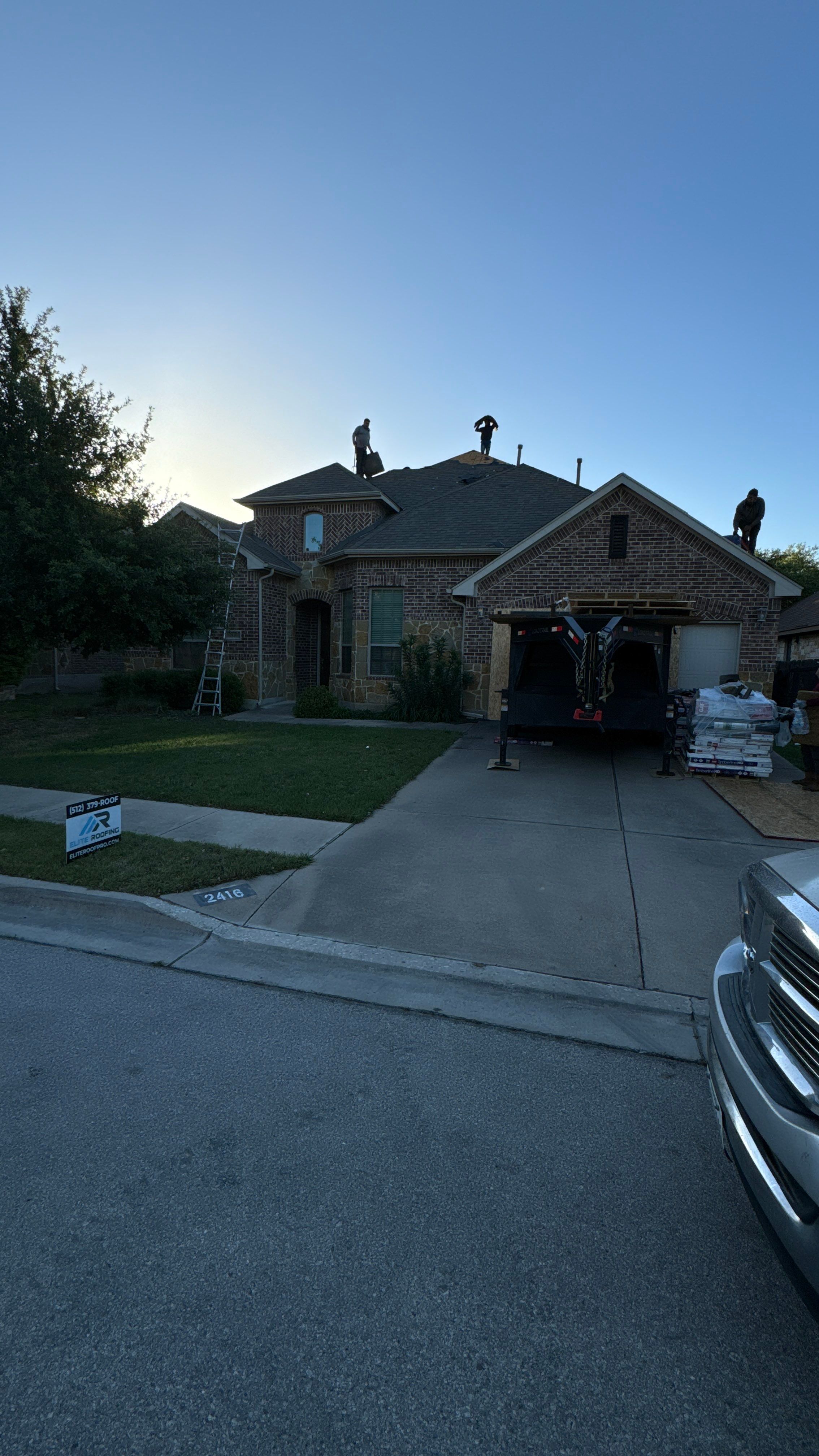 Residential Roof Replacement using GAF HDZ - Weathered Wood by Elite Roofing LLC