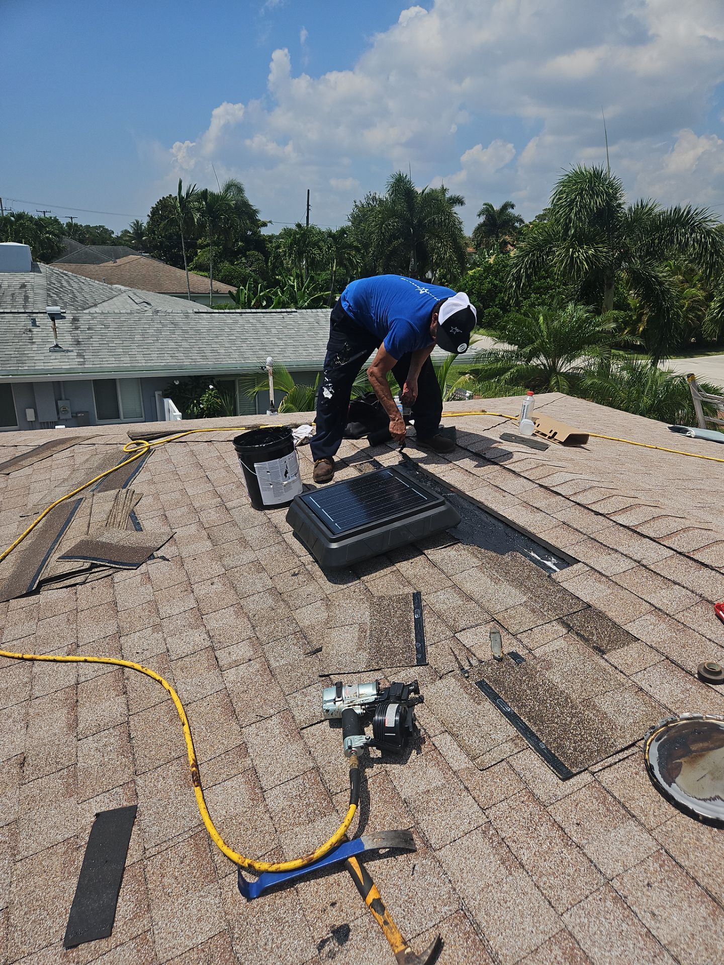 Shingle Roof Replacement and Decking Repair in Boynton Beach by Aastro Roofing
