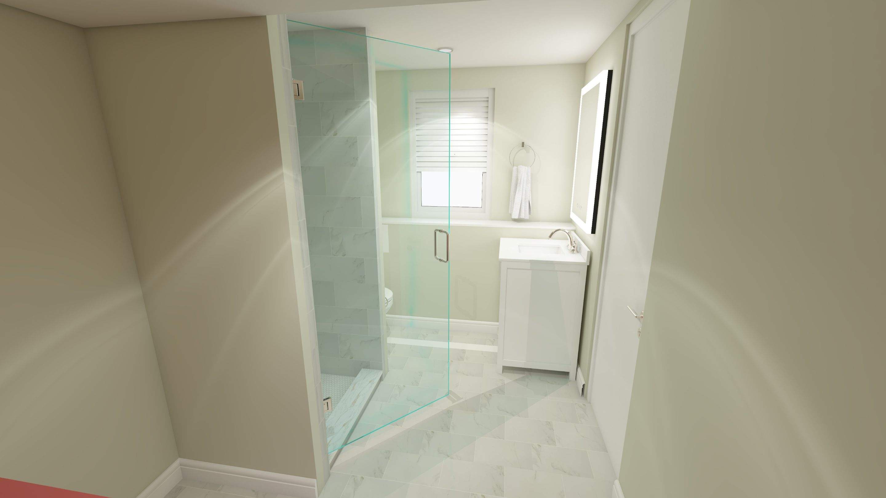 Bathroom Remodel using Tile by Home Concepts Construction