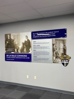 De La Salle Commons Wall Display Installation in Albany