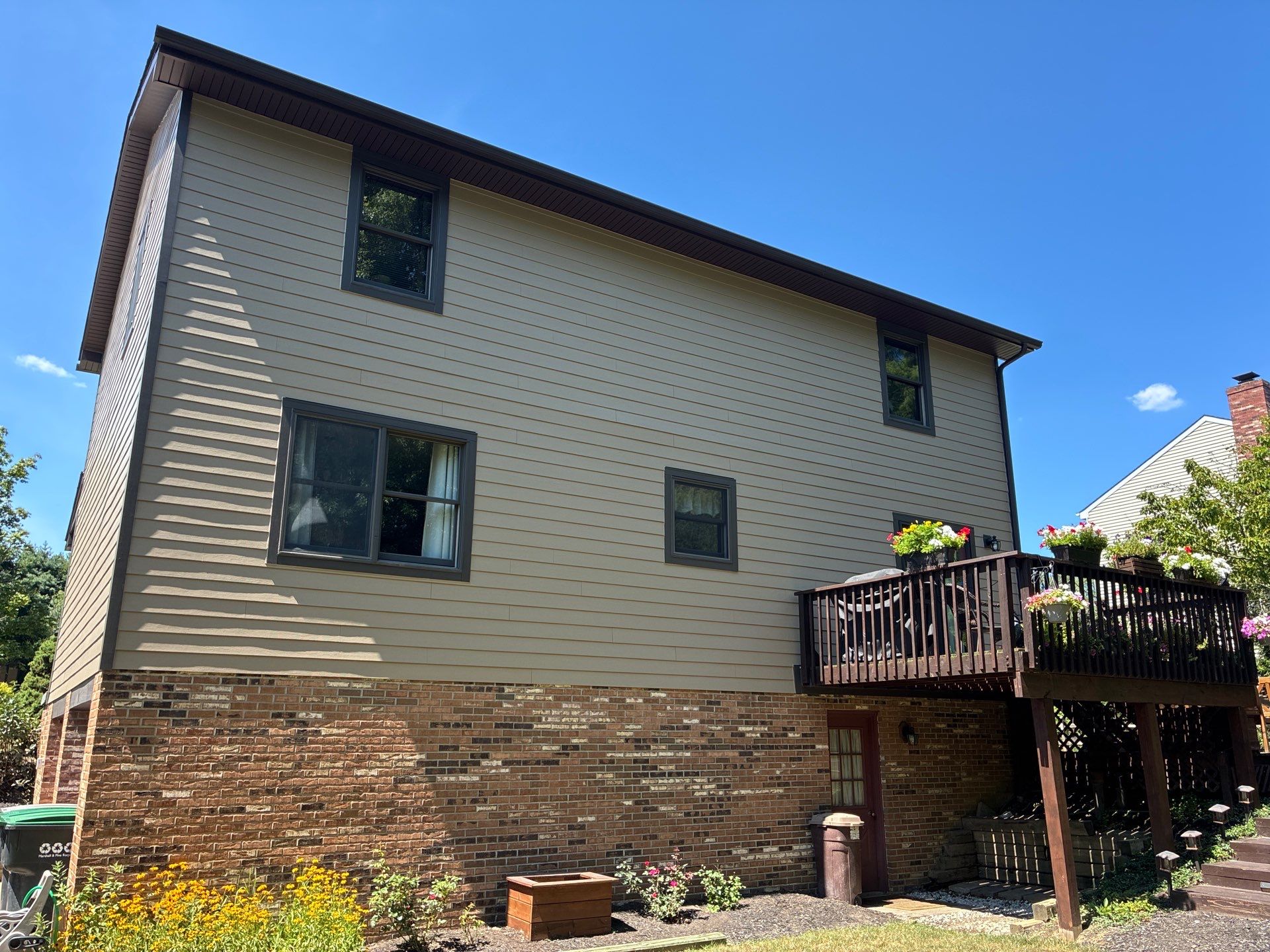 Full House James Hardie Lap Siding and Trim Renovation With Modern Dark Trim In Wexford / Mars PA by Ideal Siding Pittsburgh
