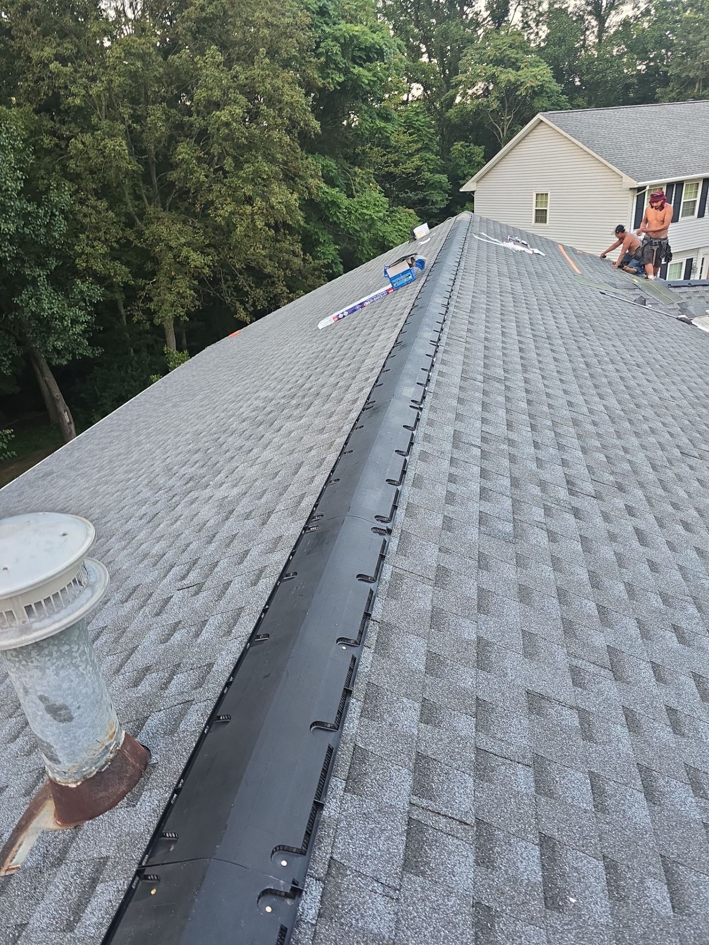 Residential Roofing Installation using GAF Timberline HDZ Pewter Gray by Rainstoppers Roofing