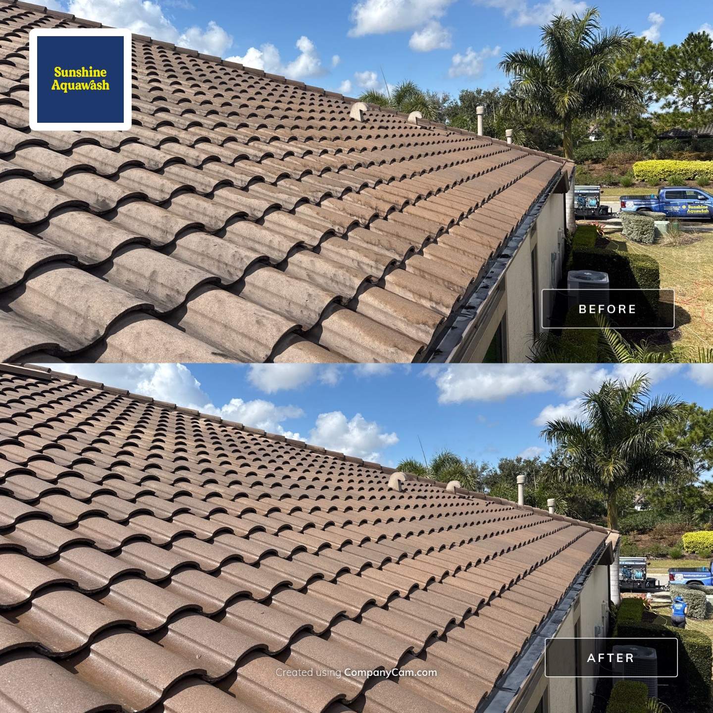 Barrel Tile Roof Cleaning – Lakewood Ranch, FL by Sunshine AquaWash