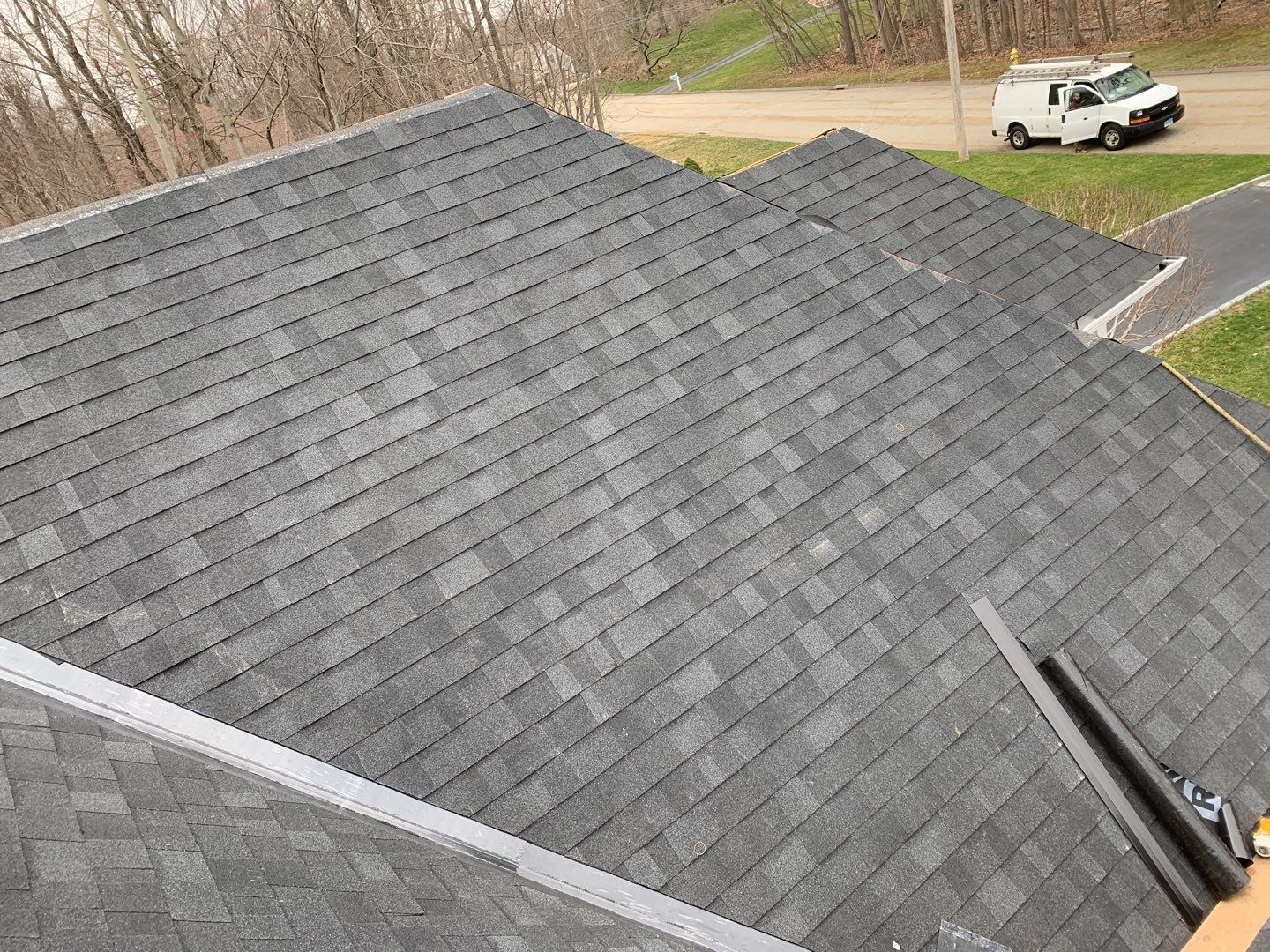 Residential Roofing Installation using Owens Corning TruDefinition Onyx Black by A Plus Exterior