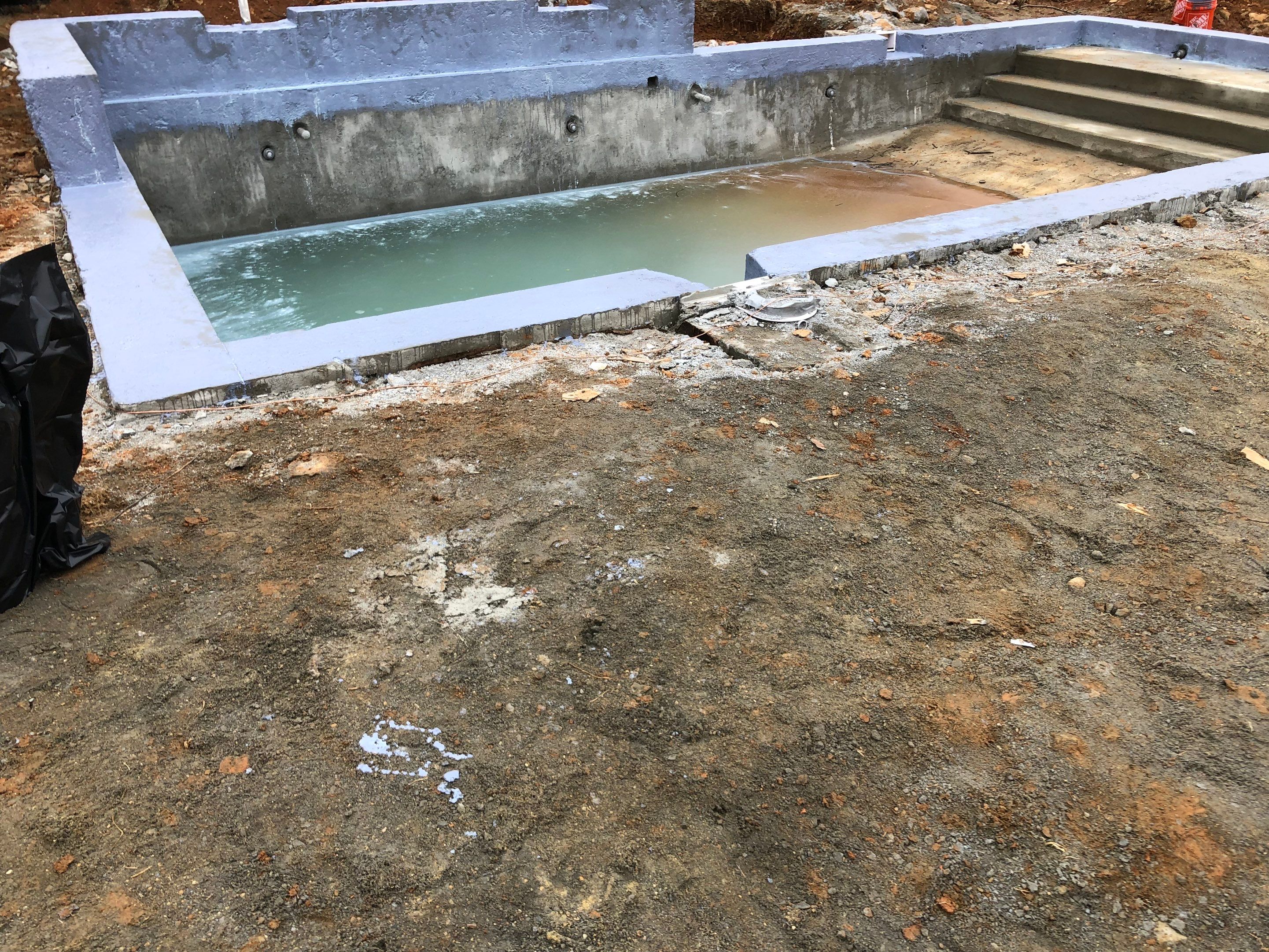 Gunite Pool w/ Raised Wall and Waterfalls by Elysium Pools