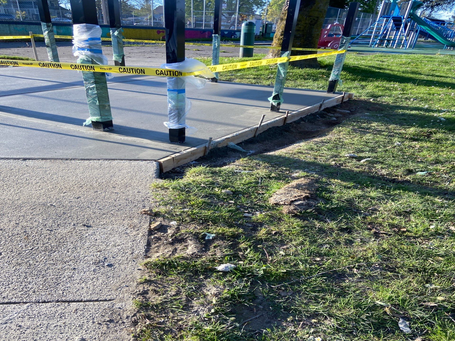 Concrete Patch Repair with Bollards | Clark Dog Park - Everett  by Jireh Asphalt & Concrete Inc 