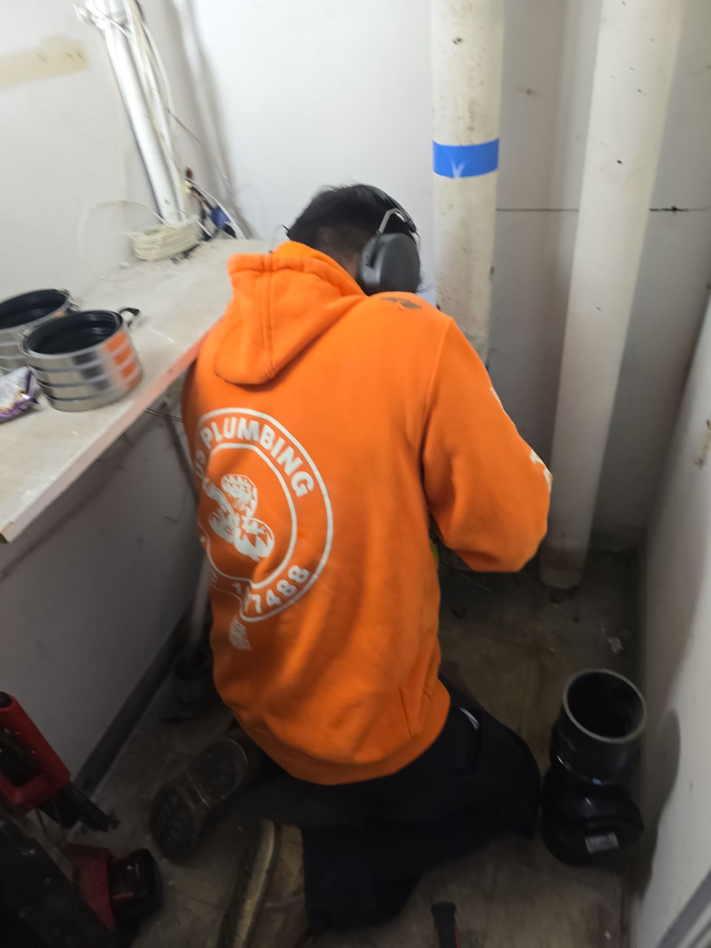 Installing New Piping and Tested Water Flow. by Us Plumbing 