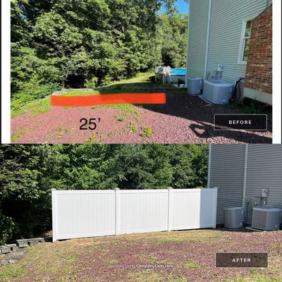 Vinyl Privacy Fence, White 
